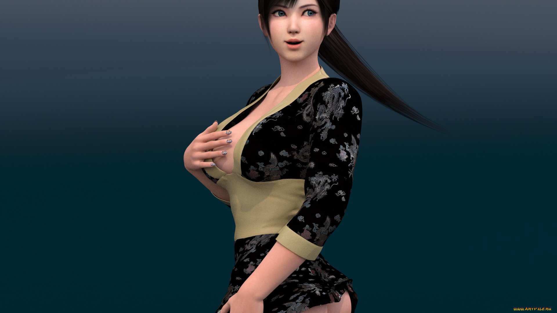 3д, графика, люди, , people, девушка, взгляд, фон