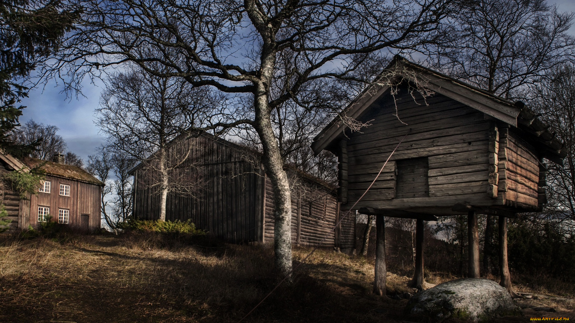 норвегия, разное, сооружения, , постройки, деревья, камень, постройки