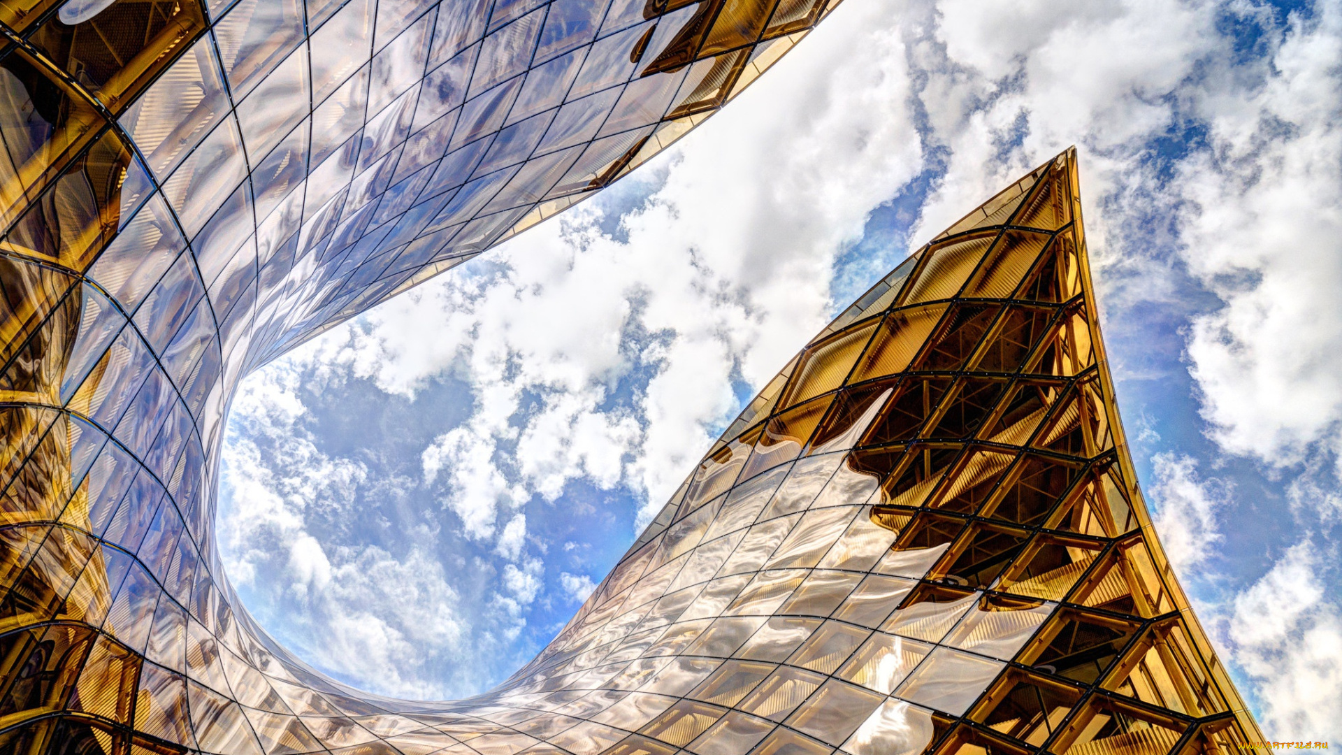 разное, элементы, архитектуры, мальмё, торговый, центр, швеция, архитектура, облака, здание, emporia, shopping, center