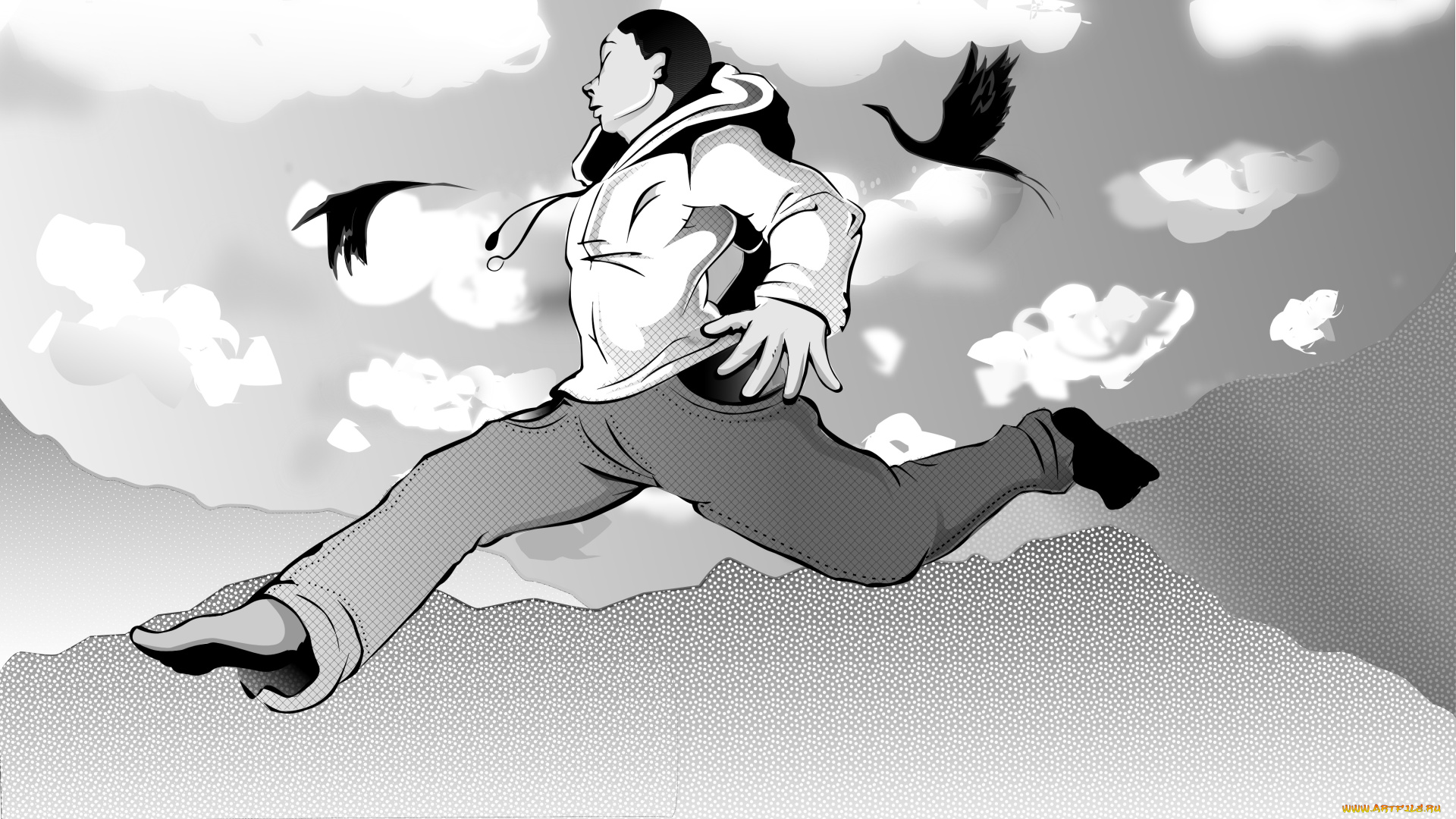 векторная, графика, люди, , people, фон, взгляд, парень