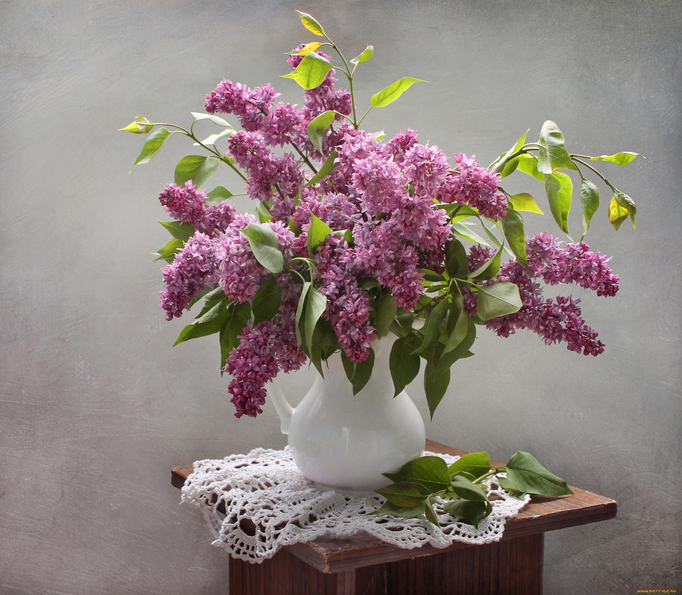 цветы, сирень, май, весна, натюрморт