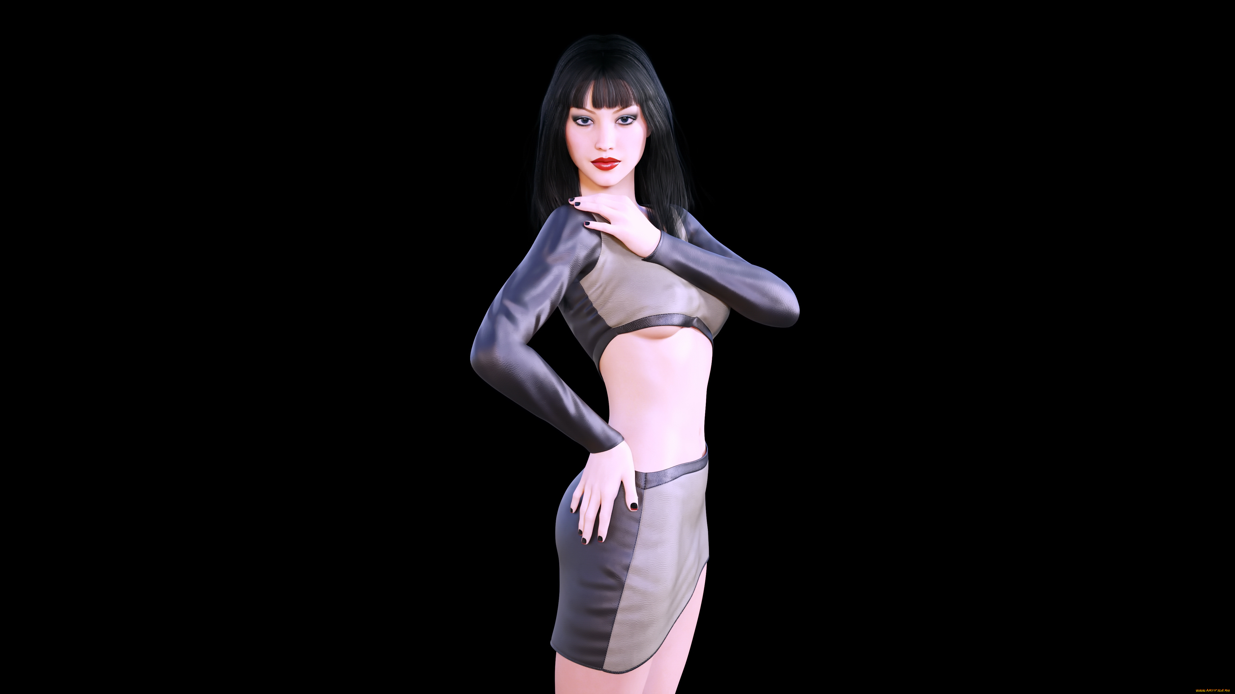 3д, графика, люди, , people, девушка, взгляд, фон