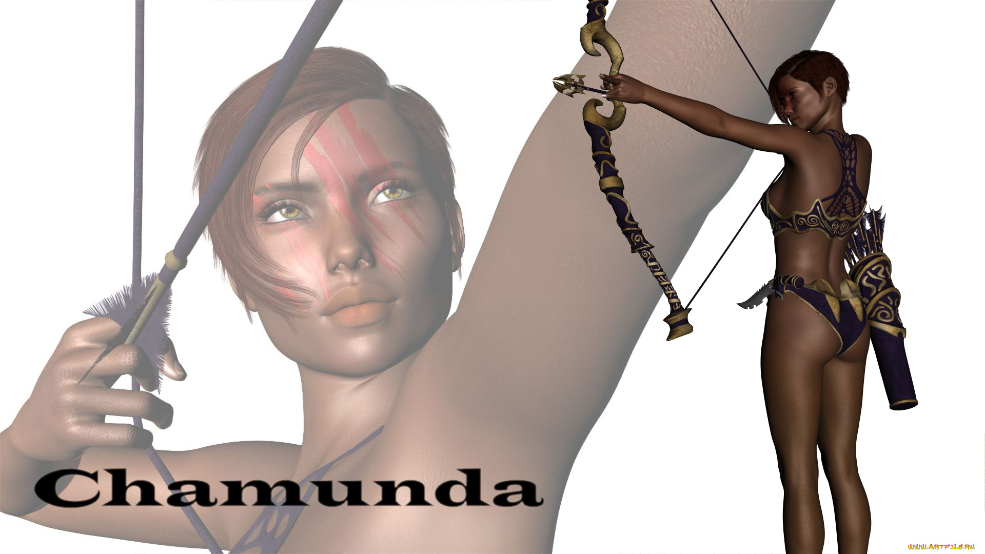 3д, графика, фантазия, , fantasy, фон, взгляд, девушка