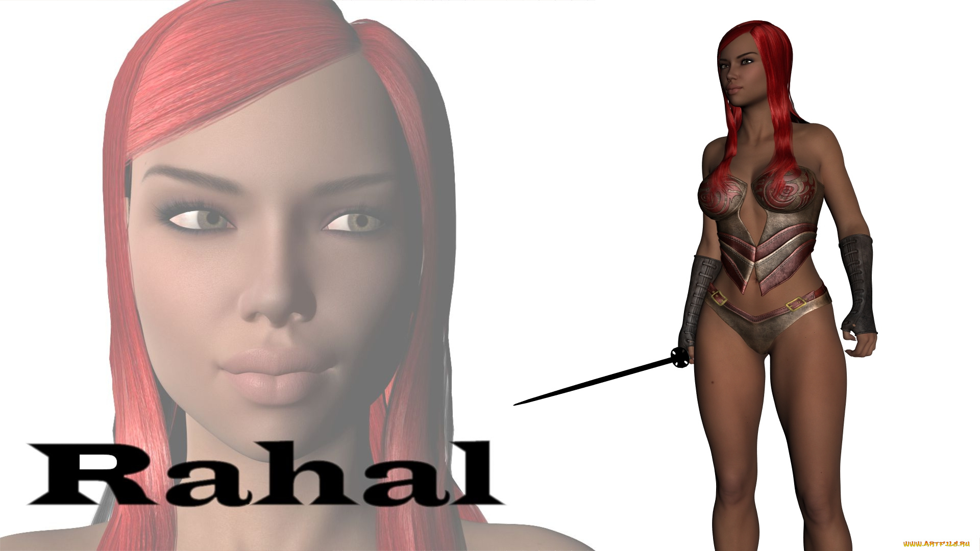 3д, графика, фантазия, , fantasy, фон, взгляд, девушка