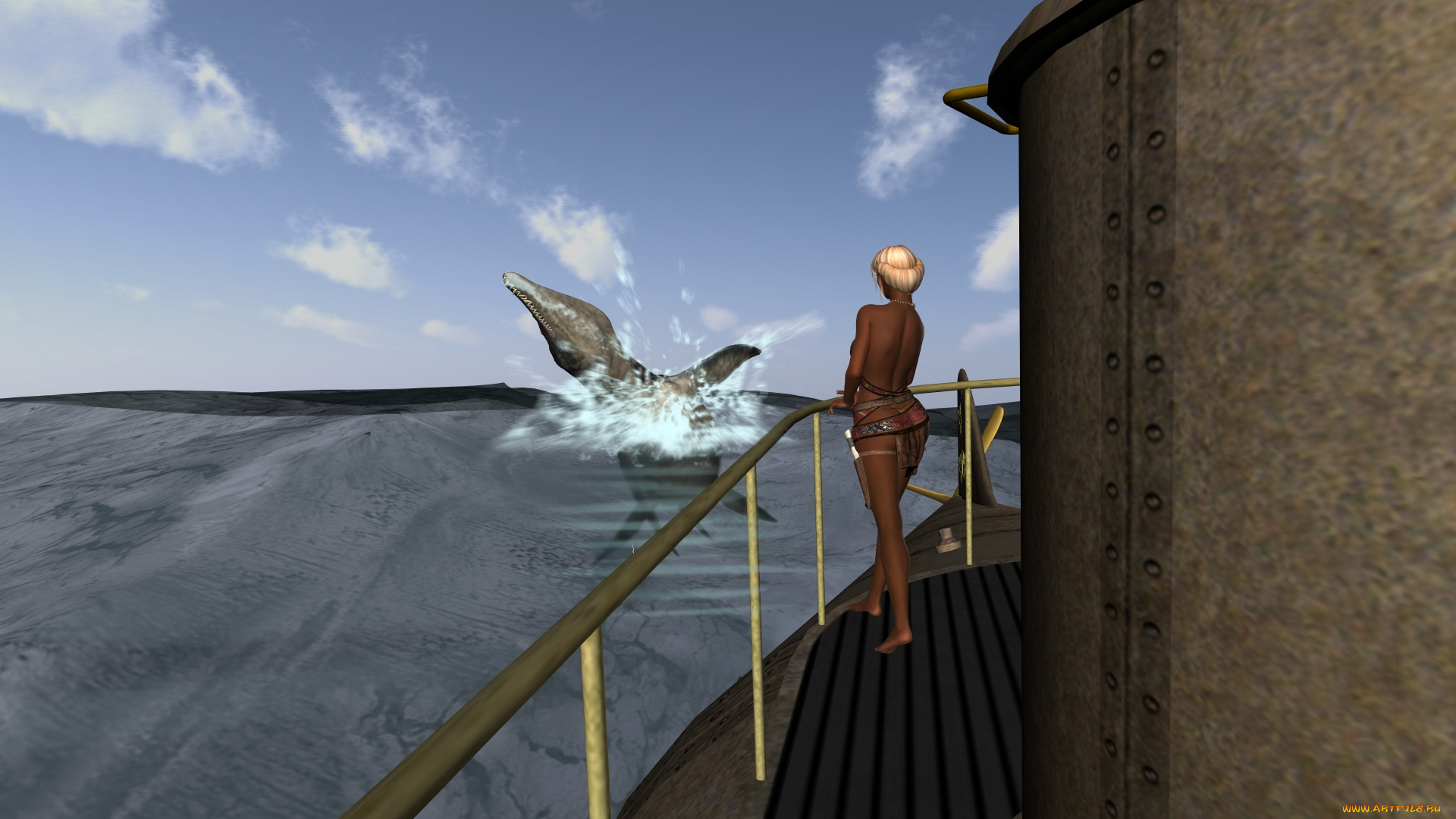 3д, графика, фантазия, , fantasy, фон, взгляд, девушки