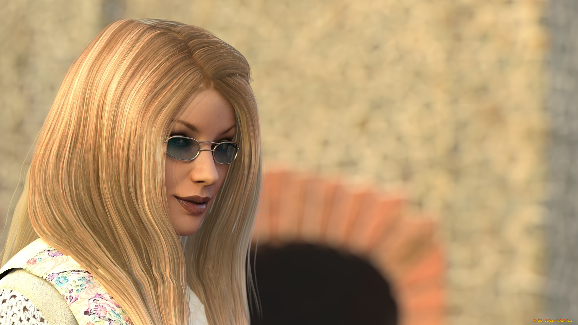 3д, графика, портрет, , portraits, девушка, взгляд, фон