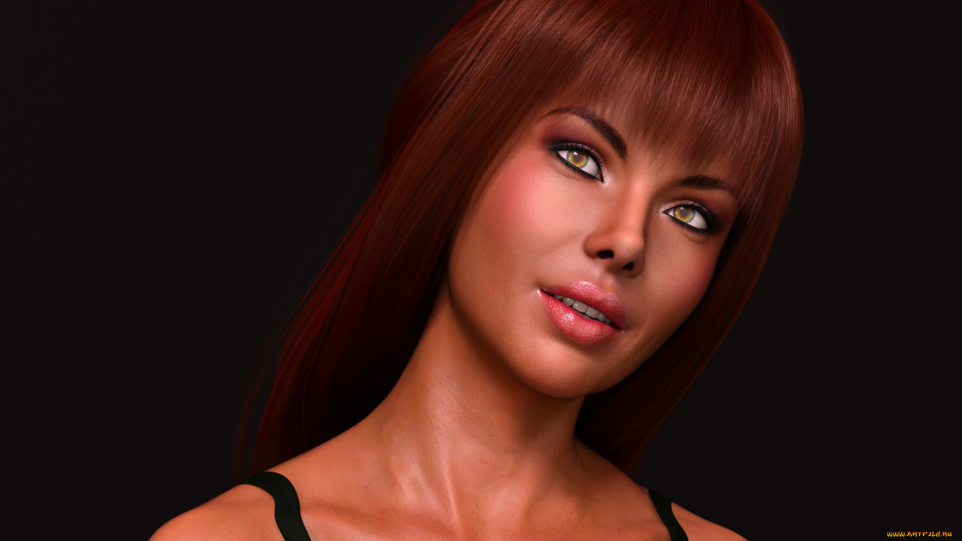 3д, графика, портрет, , portraits, девушка, взгляд, фон