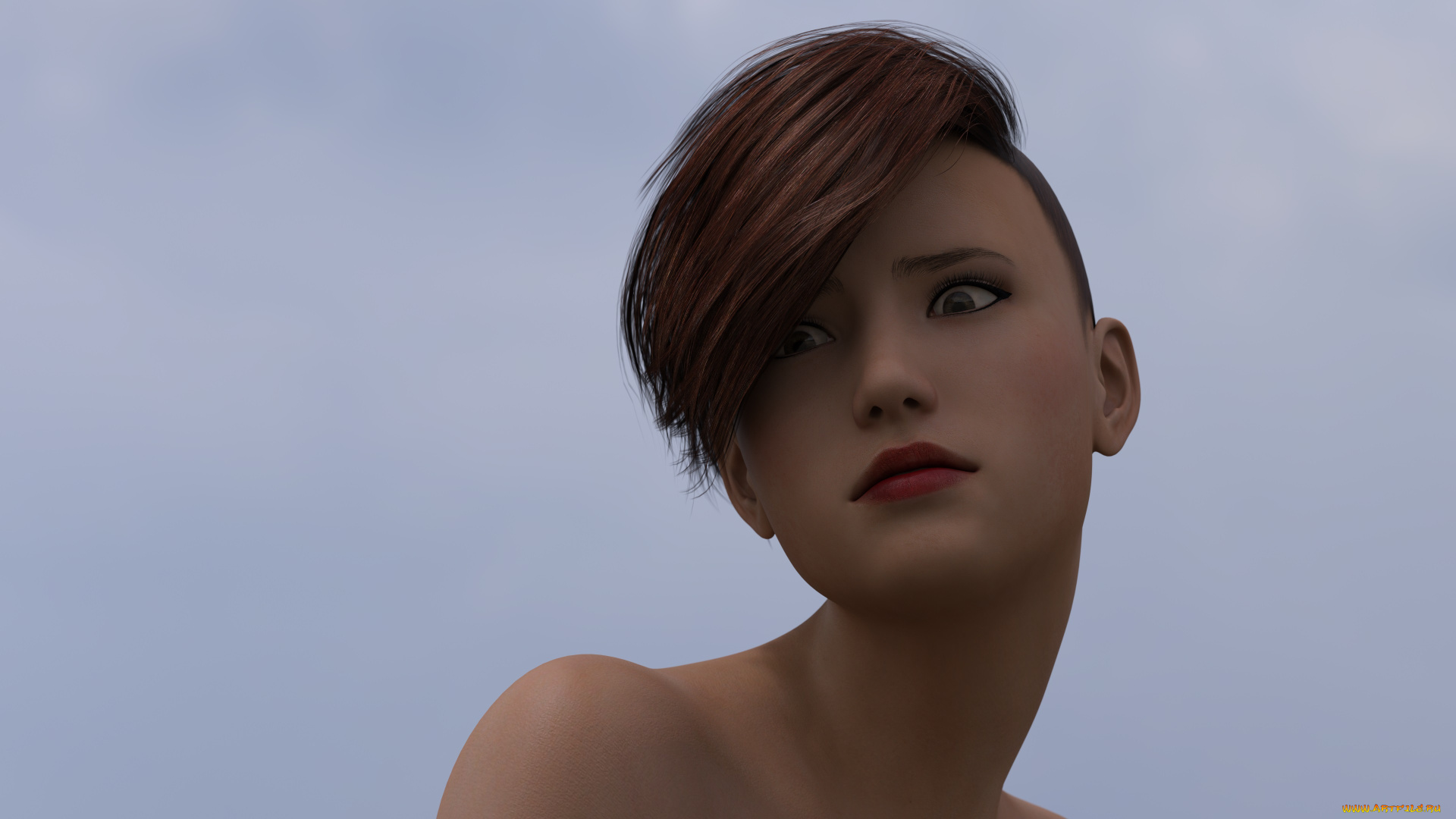 3д, графика, портрет, , portraits, фон, взгляд, девушка