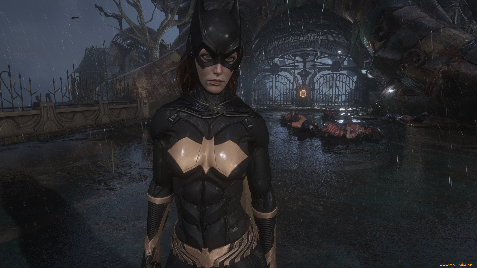 batman, , arkham, knight, видео, игры, фон, взгляд, девушка