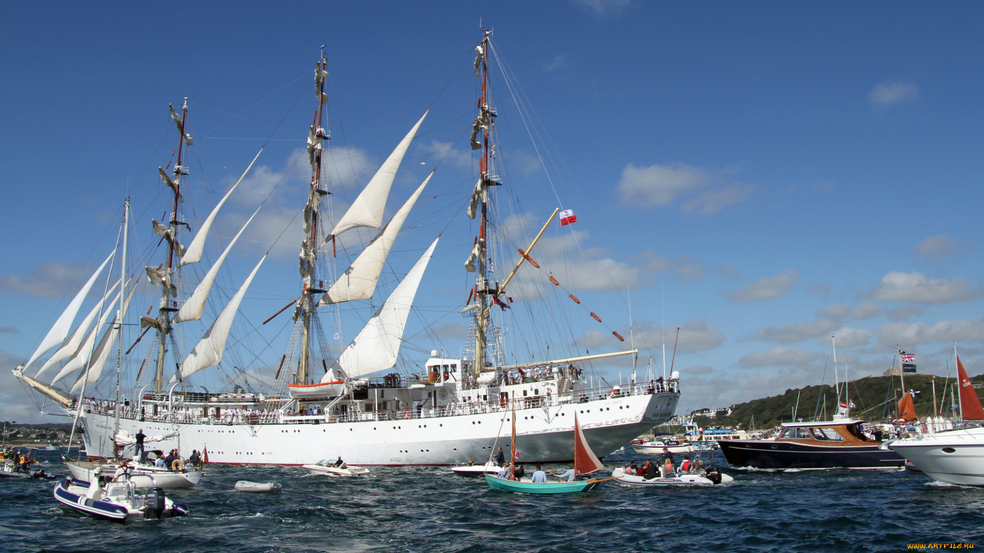 корабли, парусники, мачты, паруса