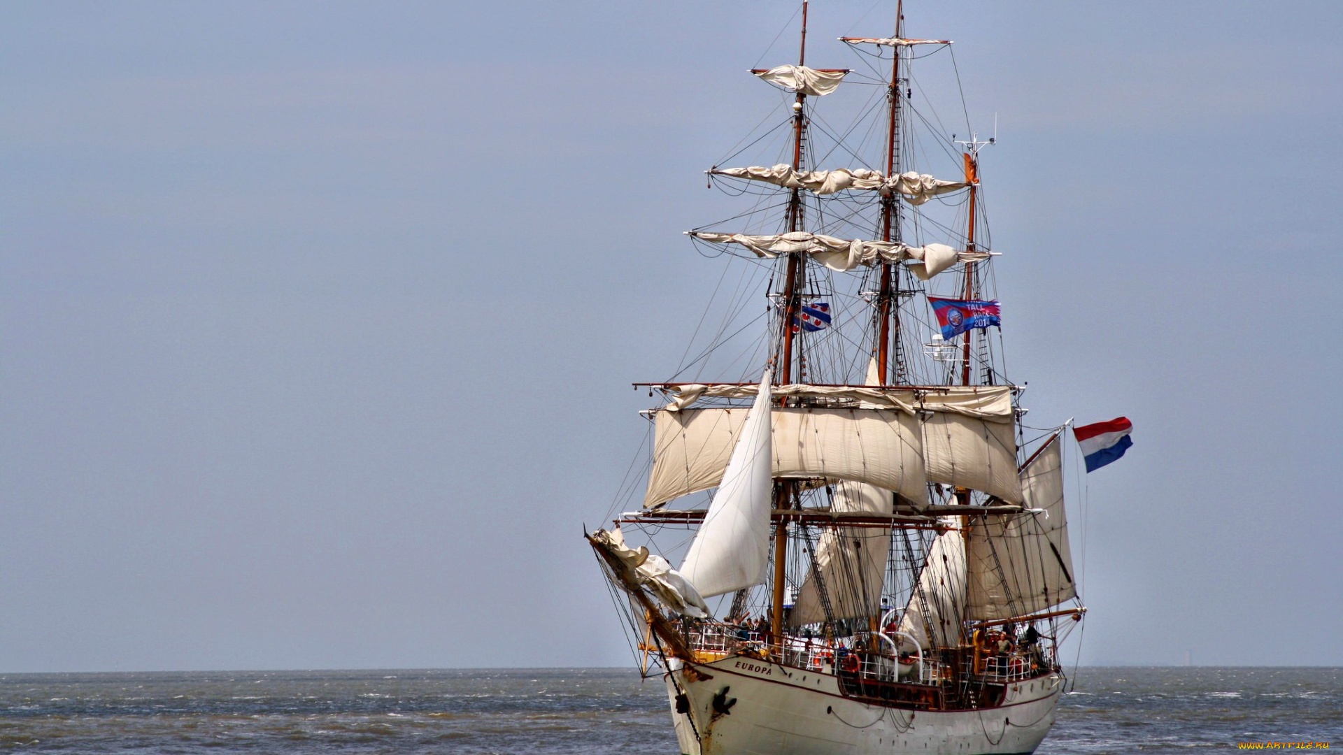 корабли, парусники, паруса, мачты