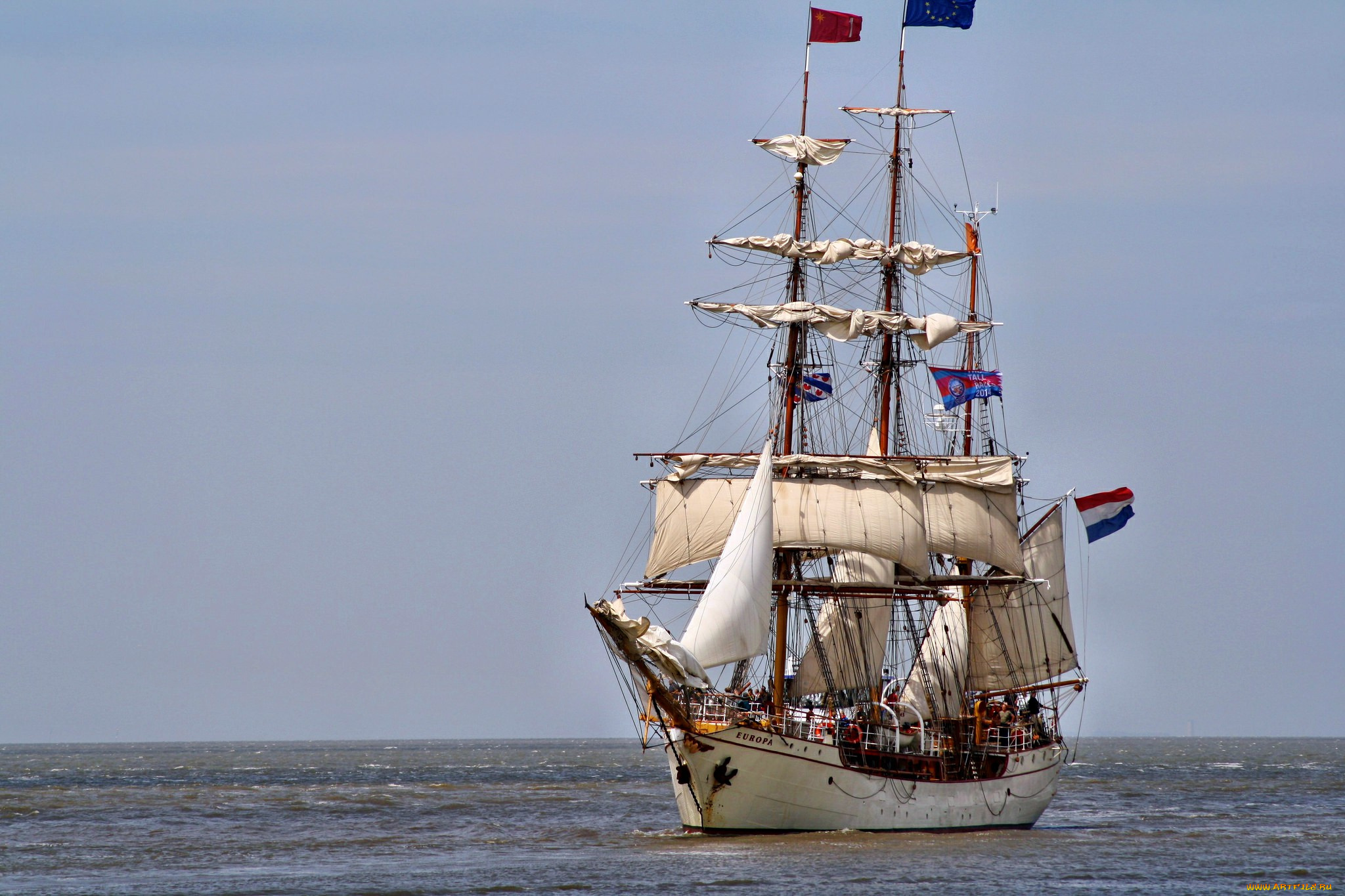 корабли, парусники, паруса, мачты