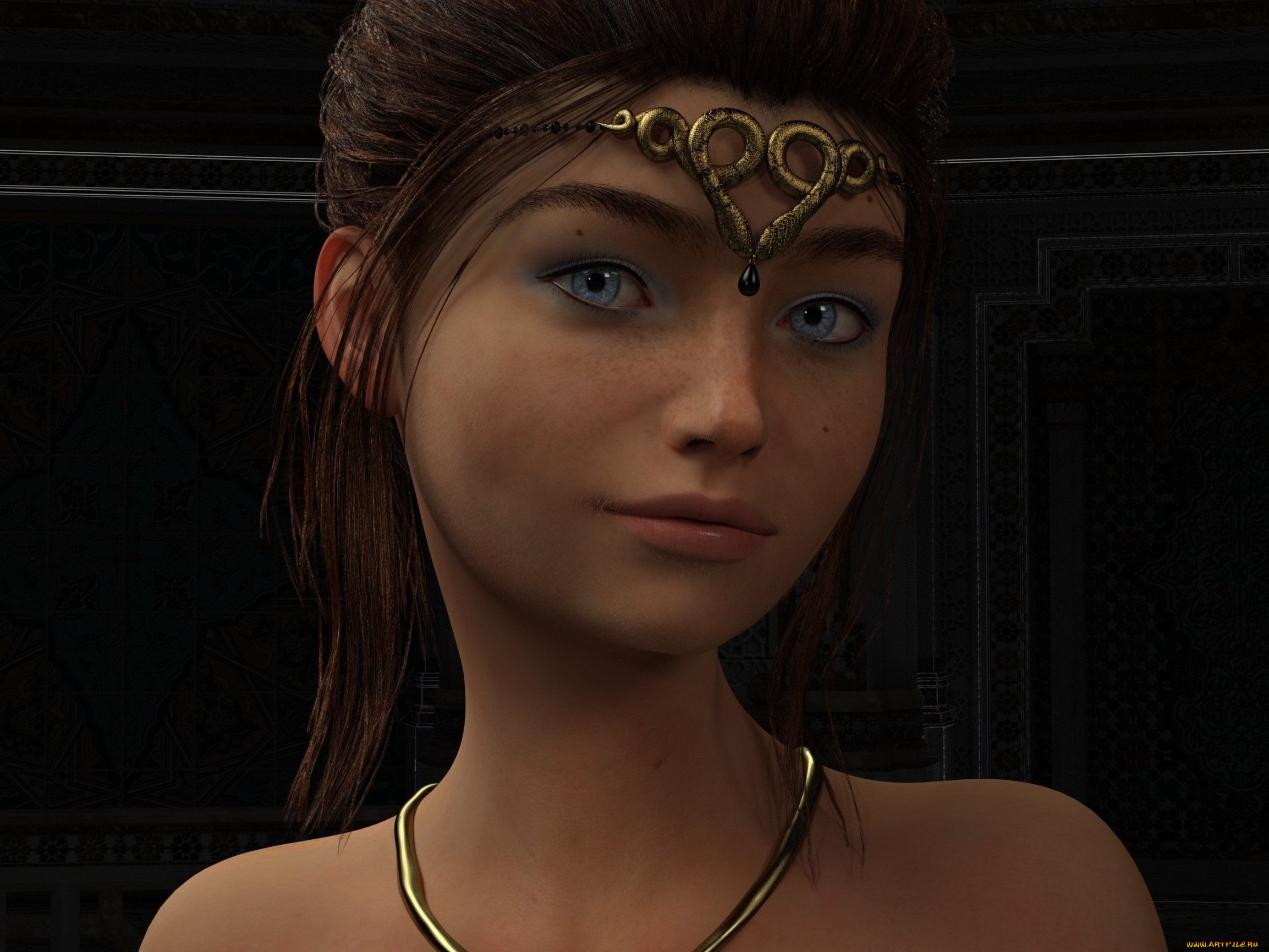 3д, графика, портрет, , portraits, девушка, фон, взгляд