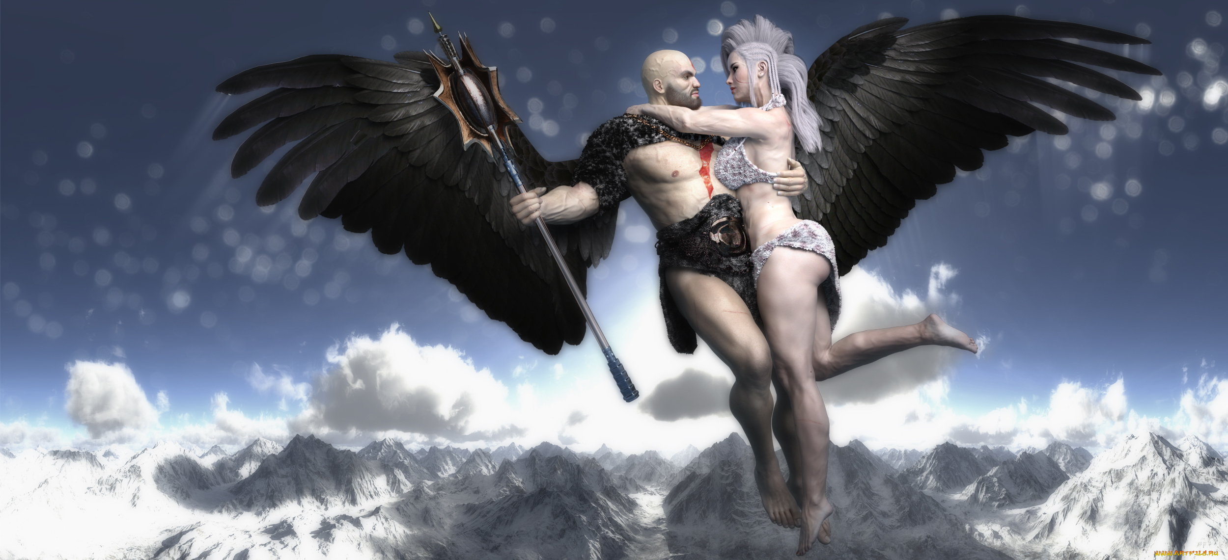 3д, графика, фантазия, , fantasy, девушка, взгляд, фон, демон