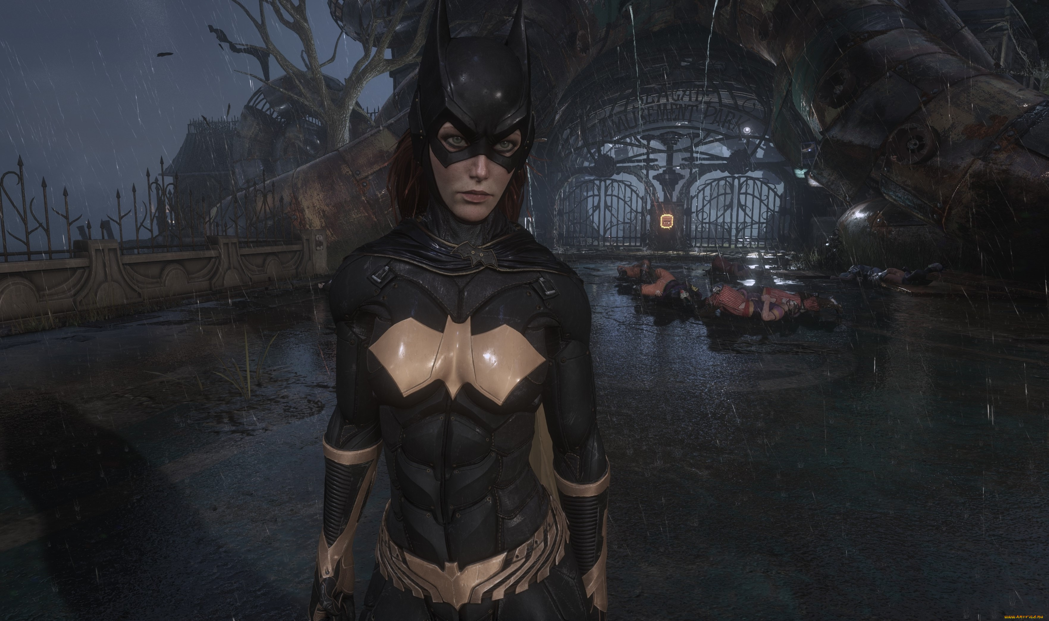 batman, , arkham, knight, видео, игры, фон, взгляд, девушка