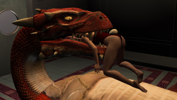 Картинка 3д+графика фантазия+ fantasy фон взгляд девушка дракон