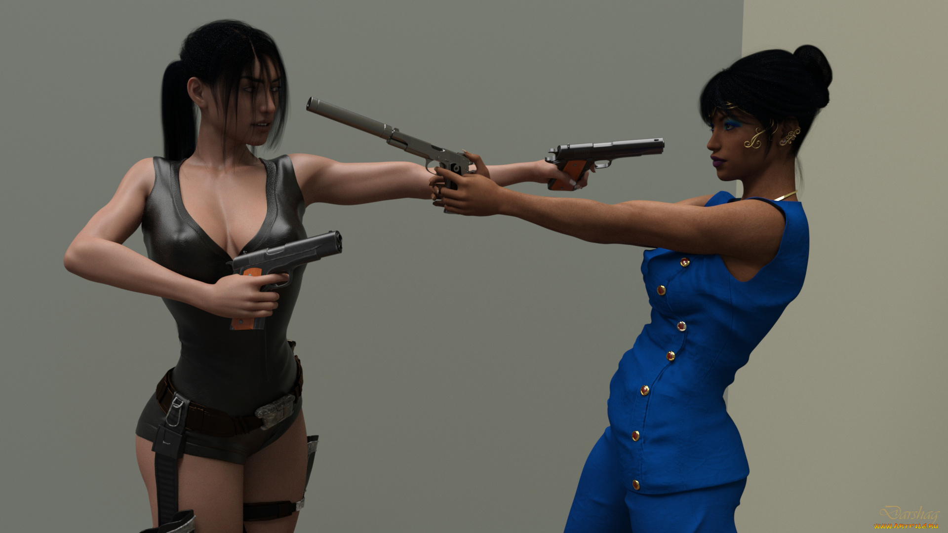 3д, графика, фантазия, , fantasy, фон, взгляд, девушки