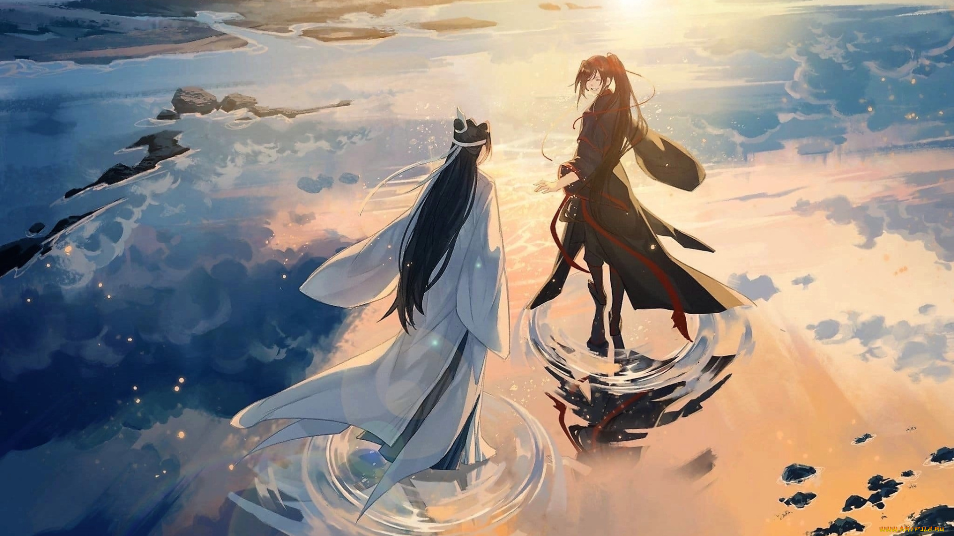 аниме, mo, dao, zu, shi, лань, ванцзы, вэй, усянь, вода