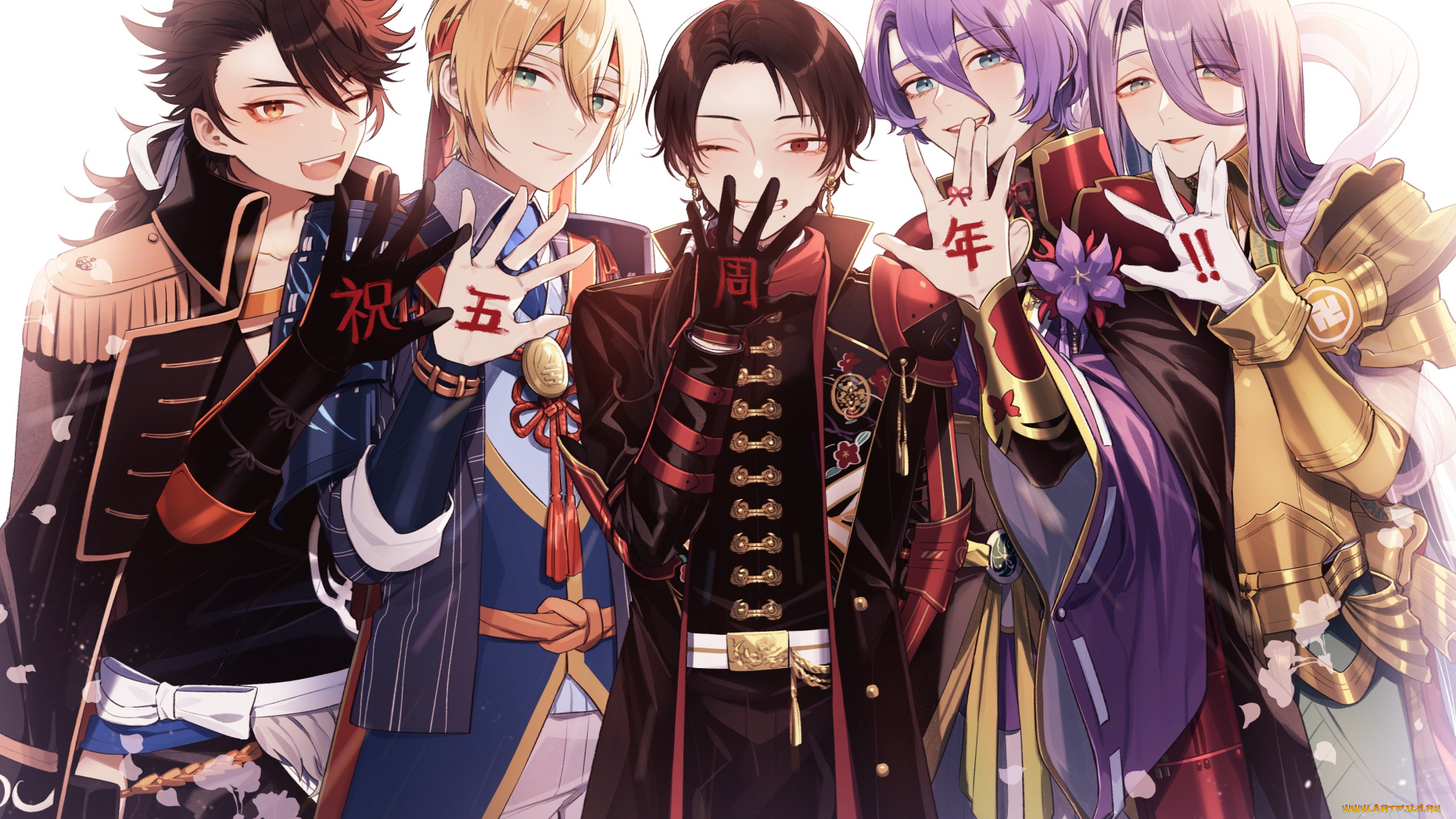 аниме, touken, ranbu, танец, мечей