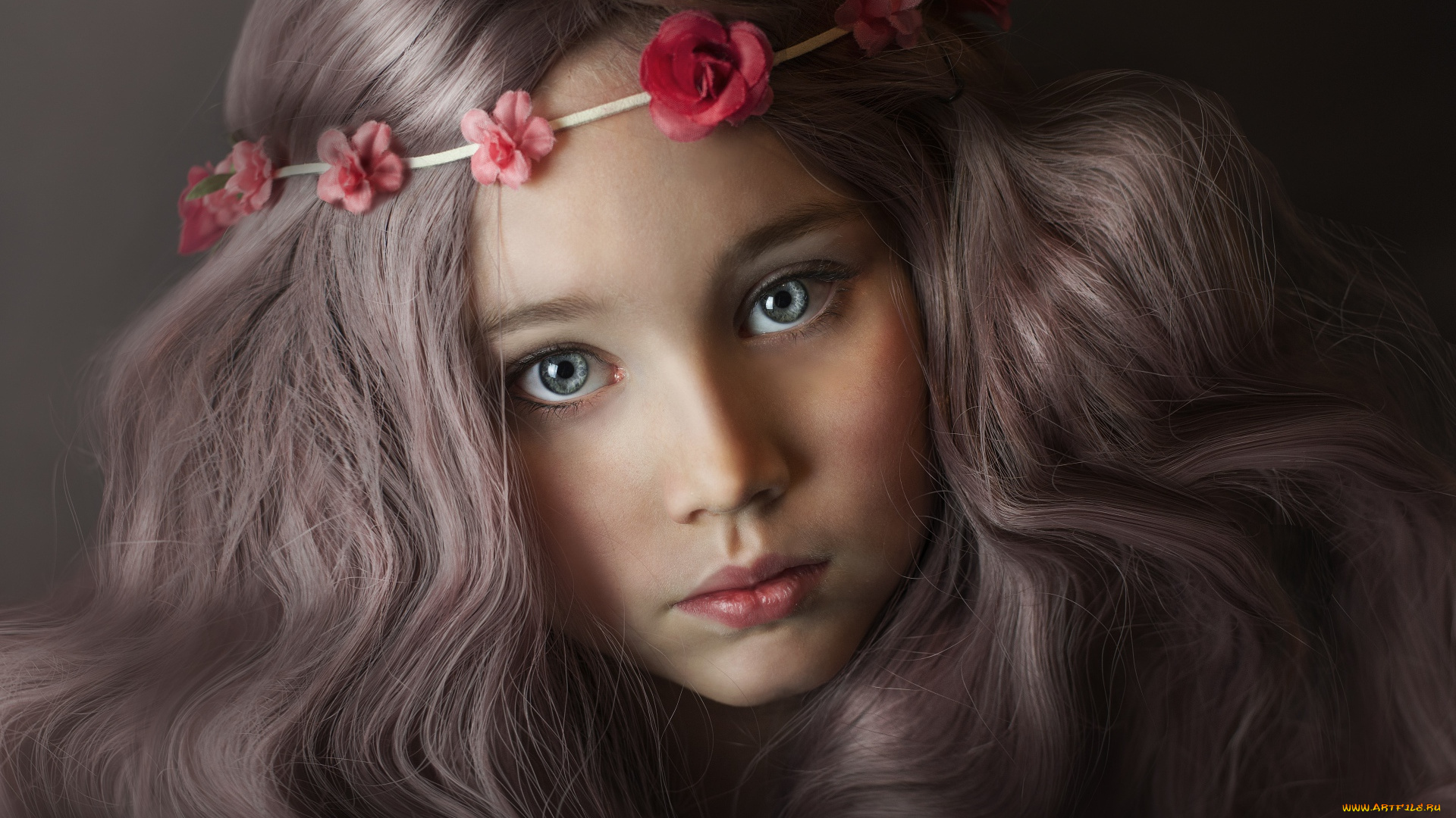 разное, дети, девочка, лицо, венок