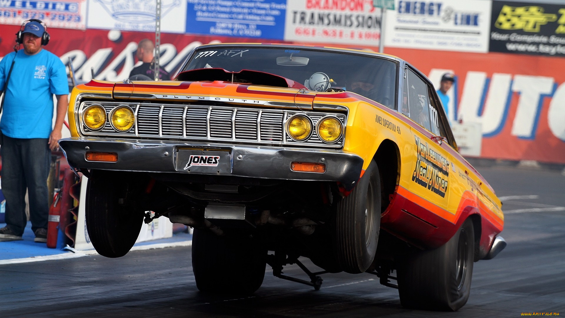 спорт, drag, racing, плимут, желтый, соревнования