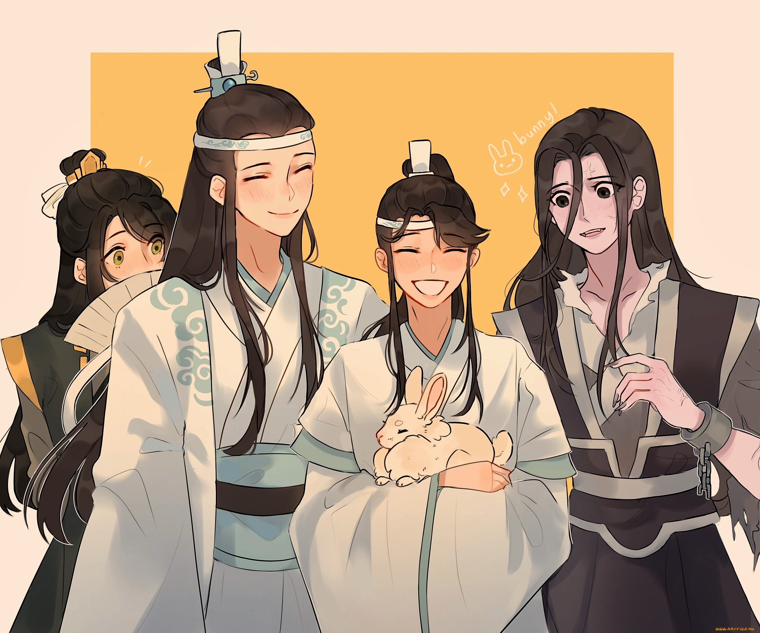 аниме, mo, dao, zu, shi, не, хуайсан, лань, сичэнь, сычжуй, вэнь, нин, кролики