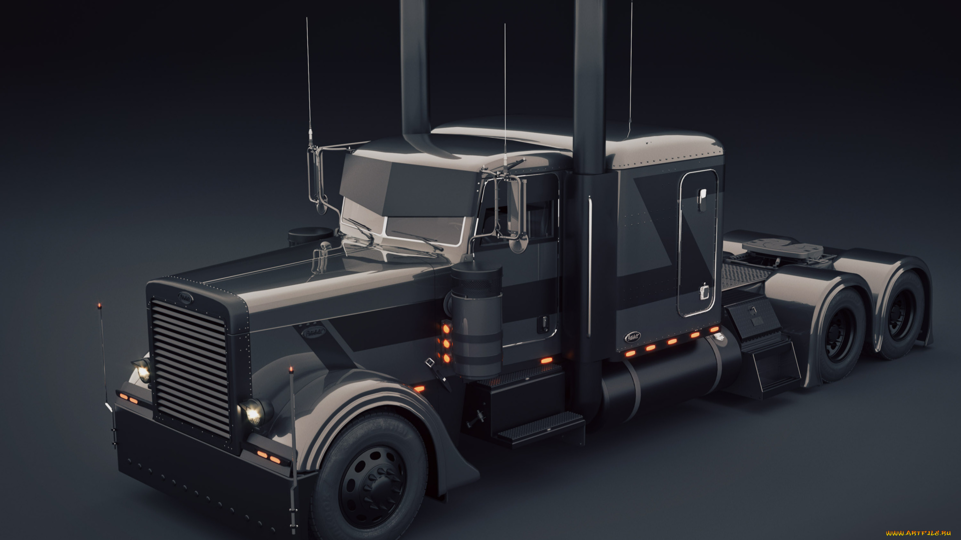 автомобили, 3д, peterbilt