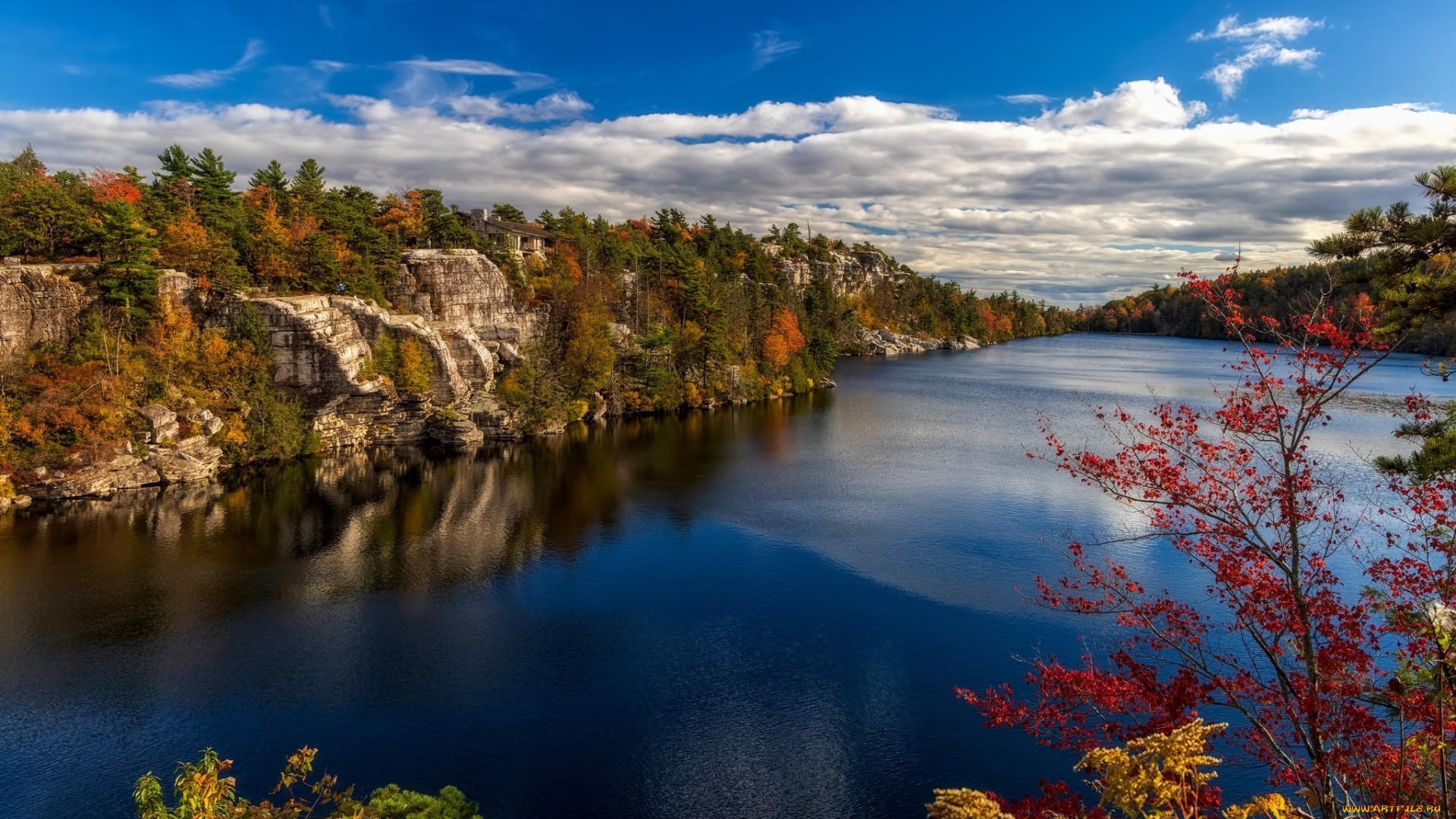 lake, minnewaska, minnewaska, state, park, preserve, ny, природа, реки, озера, lake, minnewaska, state, park, preserve