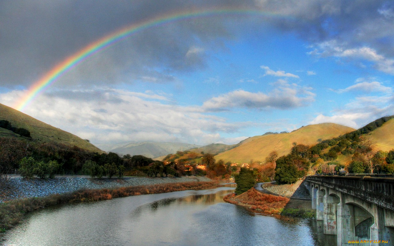 природа, радуга