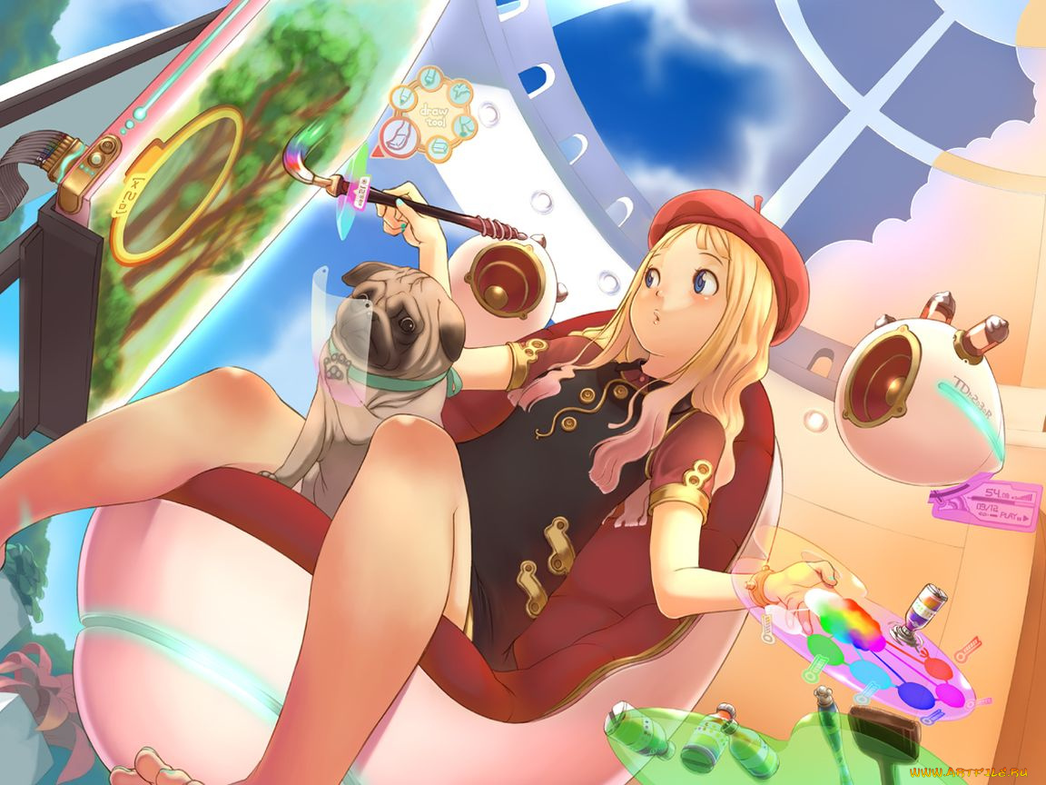 аниме, weapon, blood, technology