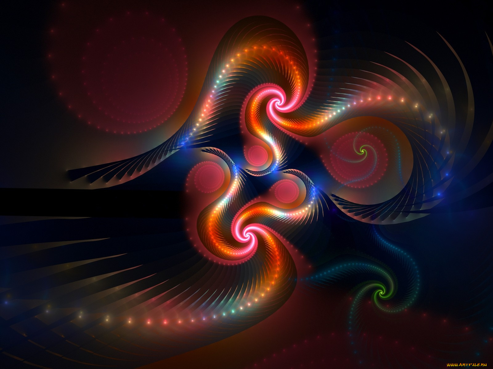 3д, графика, fractal, фракталы, фрактал, узор, цвета