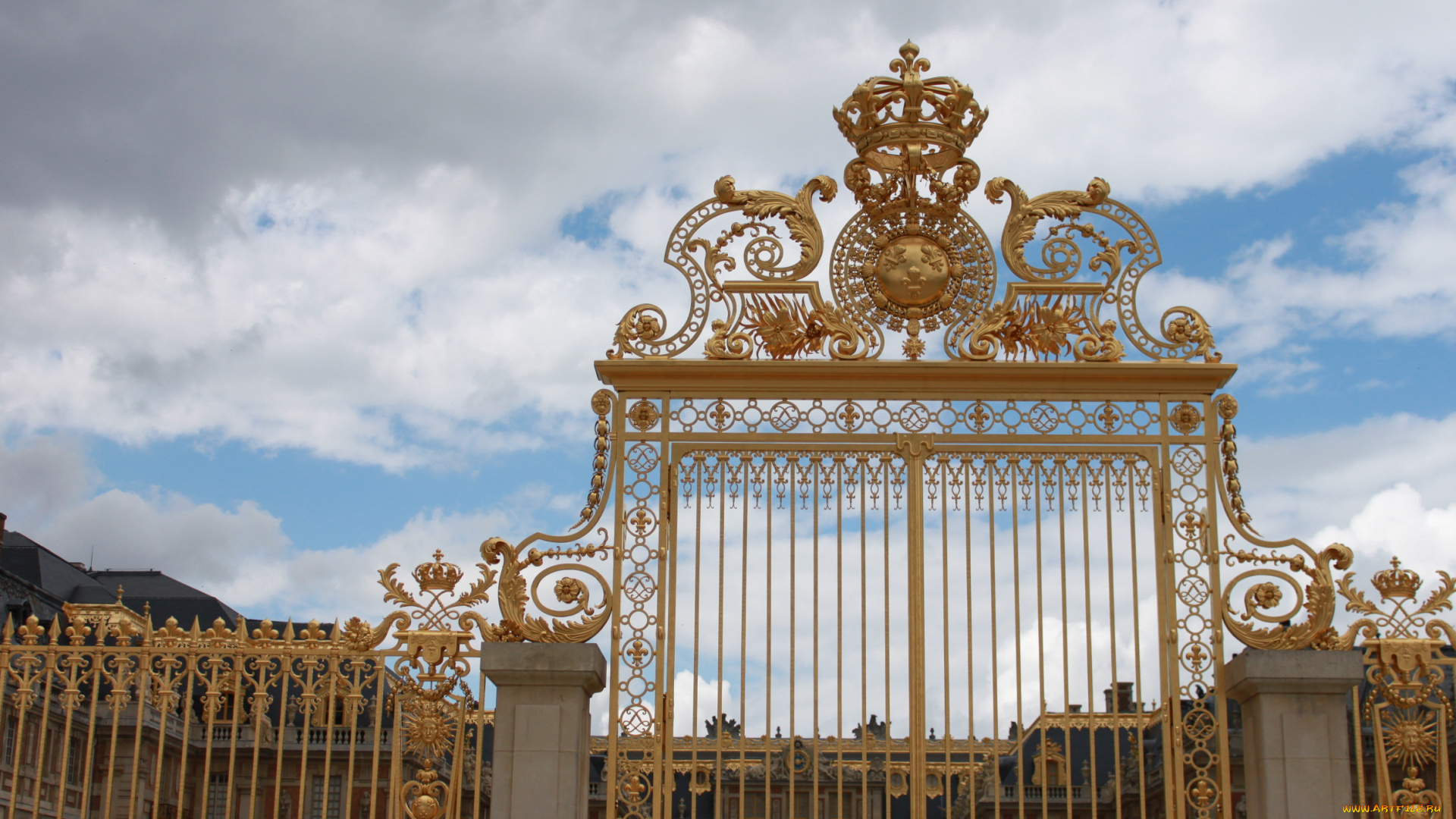 the, palace, of, versailles, разное, элементы, архитектуры, версаль, решетка