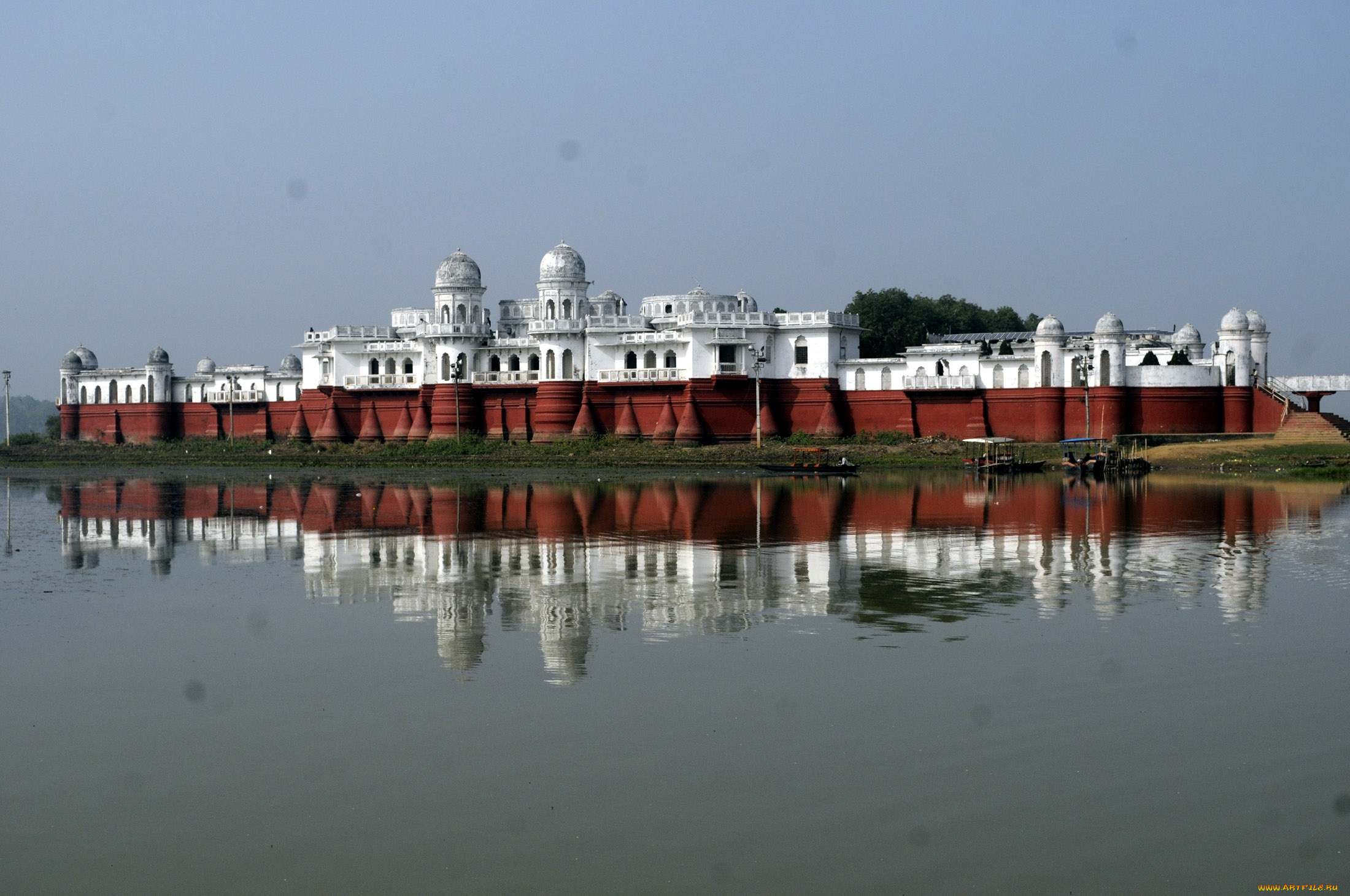 neermahal, water, palace, india, города, дворцы, замки, крепости, индия, отражение, дворец