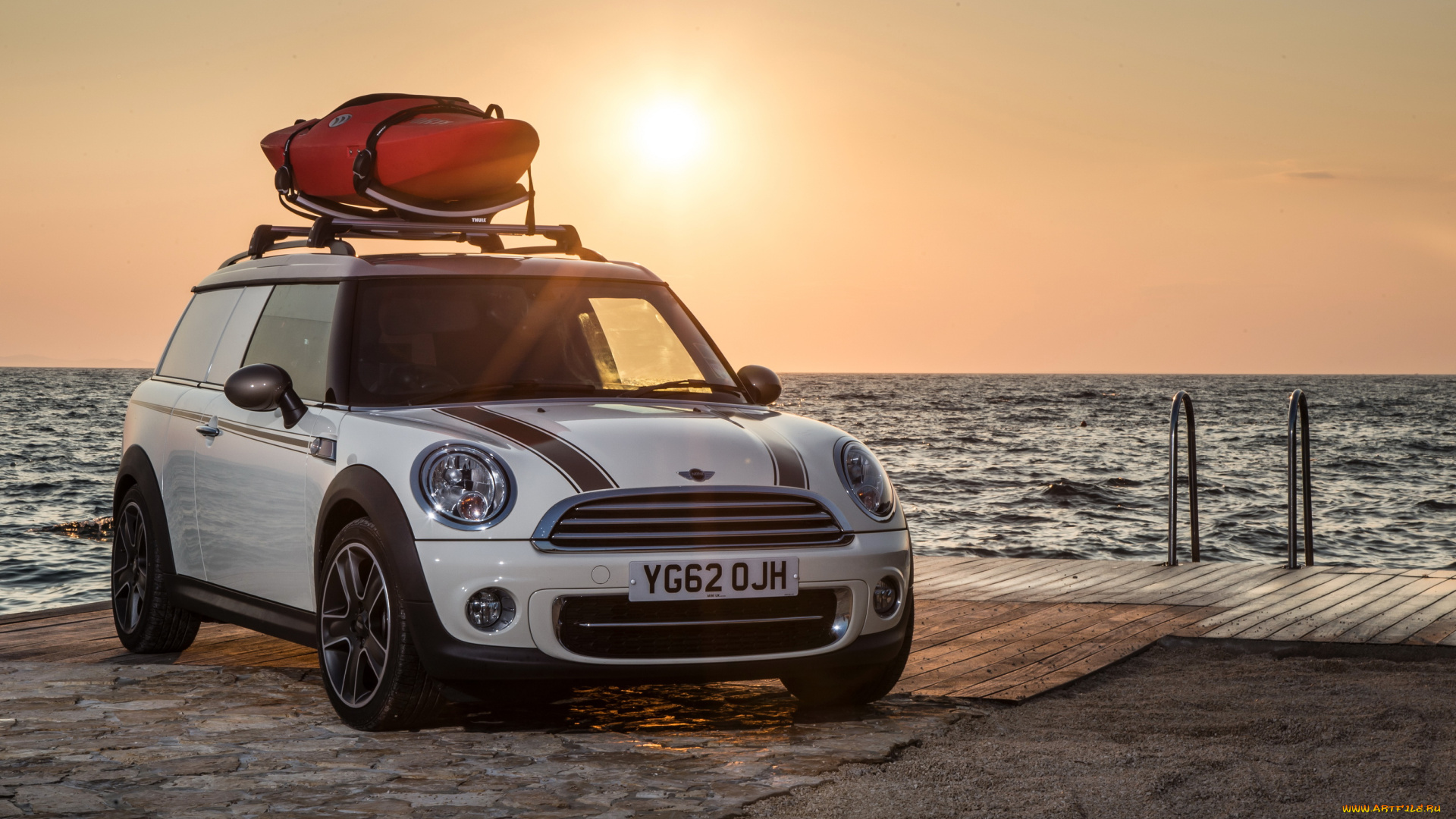 2013, mini, clubvan, cooper, camper, автомобили, берег, море
