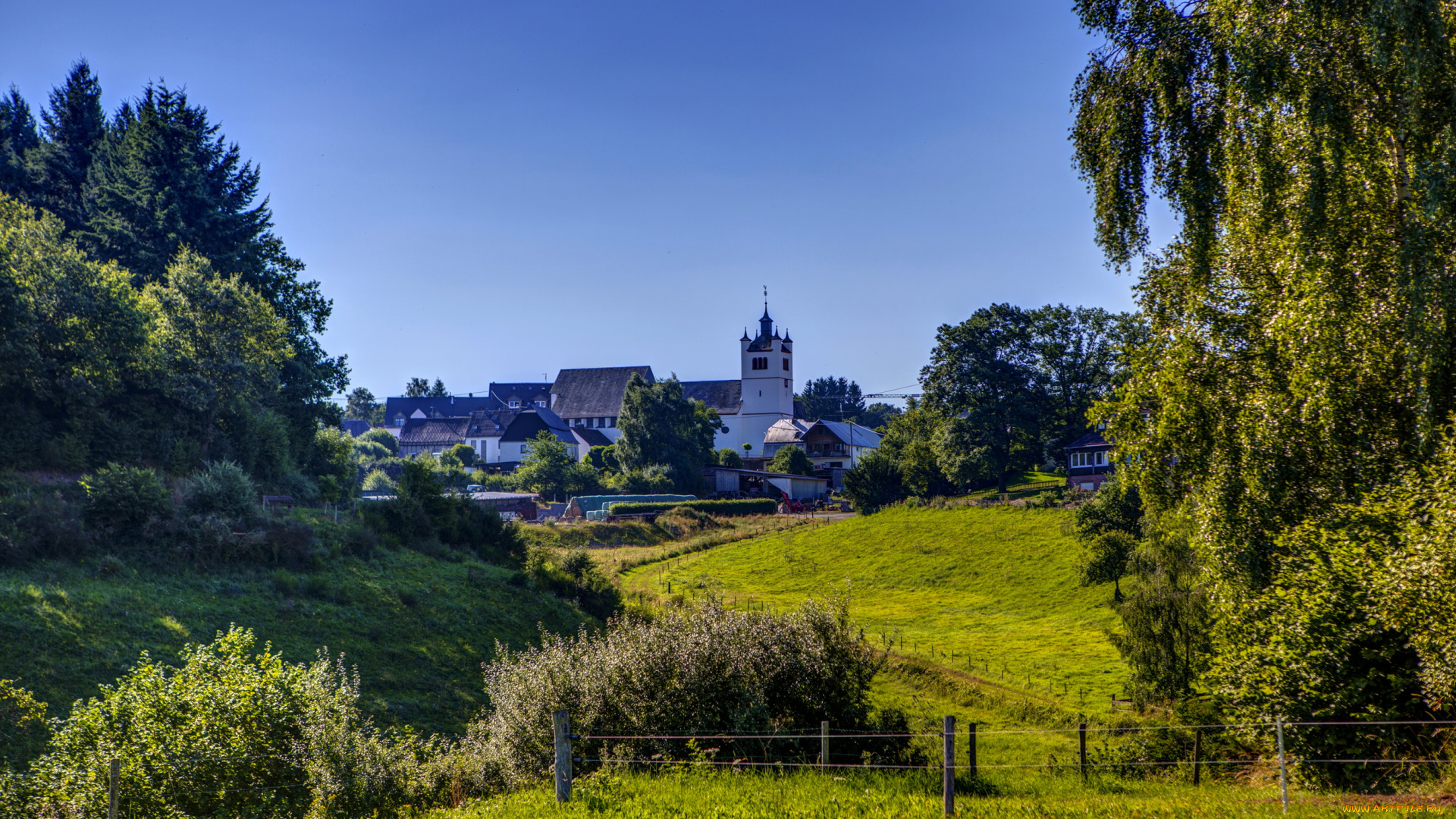 германия, лутцерат, города, пейзажи, пейзаж, дома