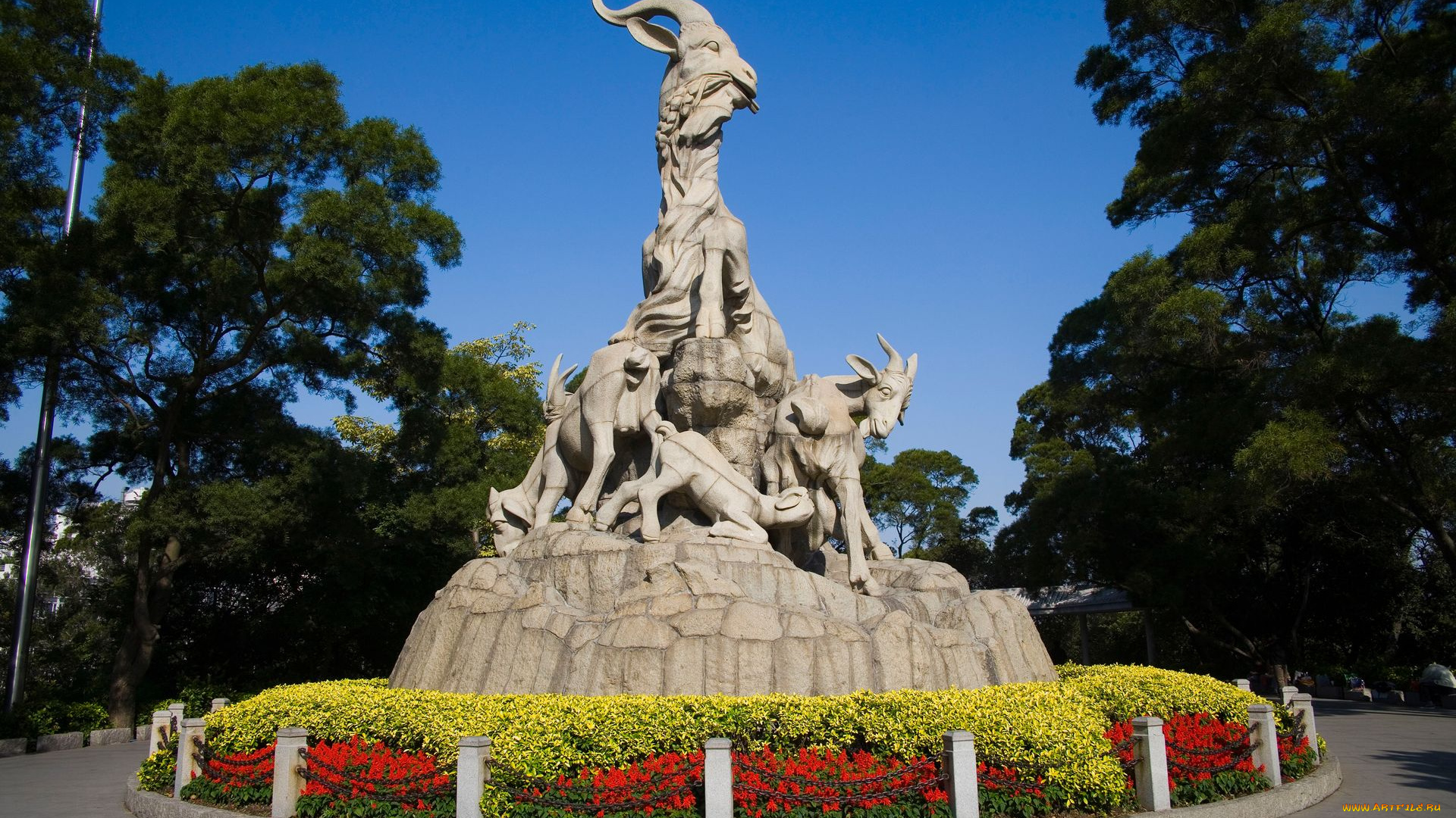 города, памятники, скульптуры, арт, объекты, козы, скульптура