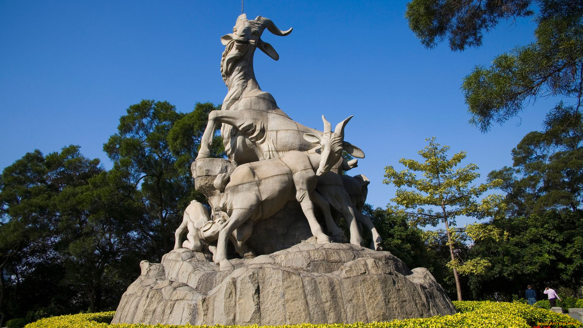 города, памятники, скульптуры, арт, объекты, козы, скульптура