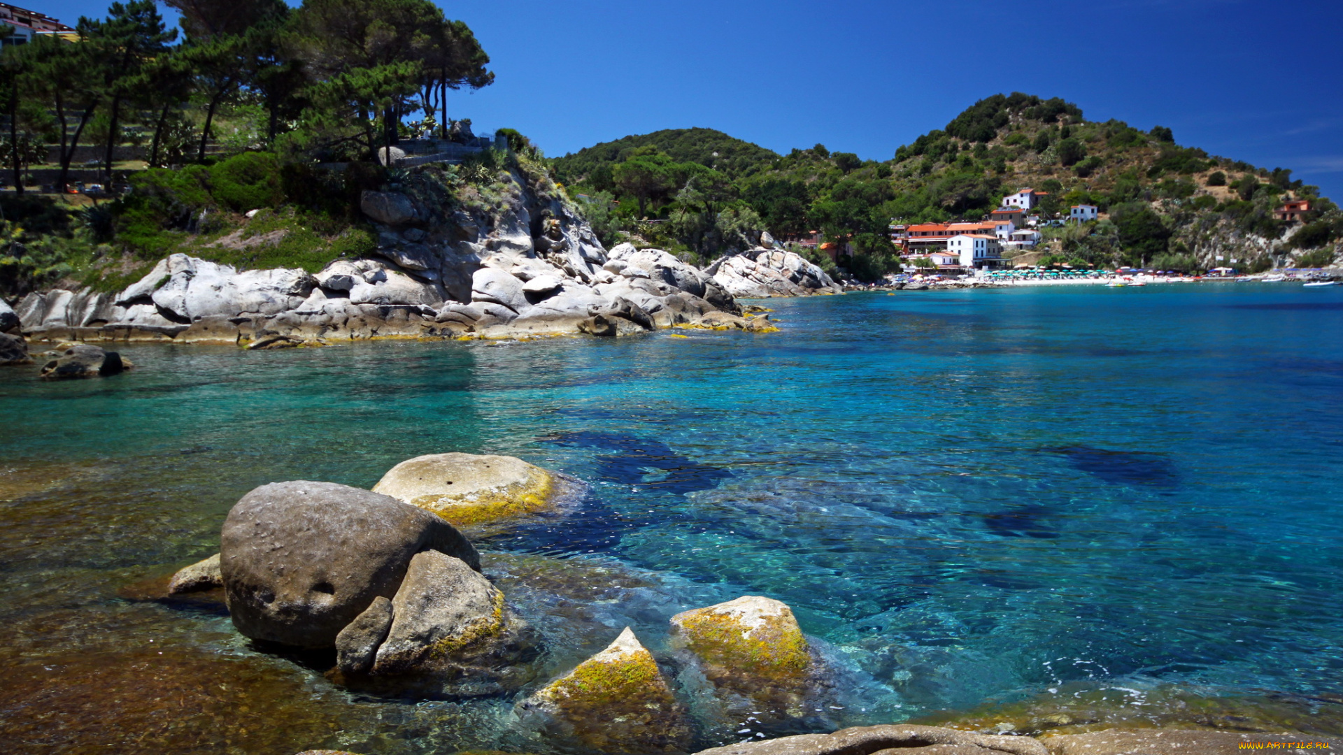 италия, тоскана, portoferraio, природа, побережье, море