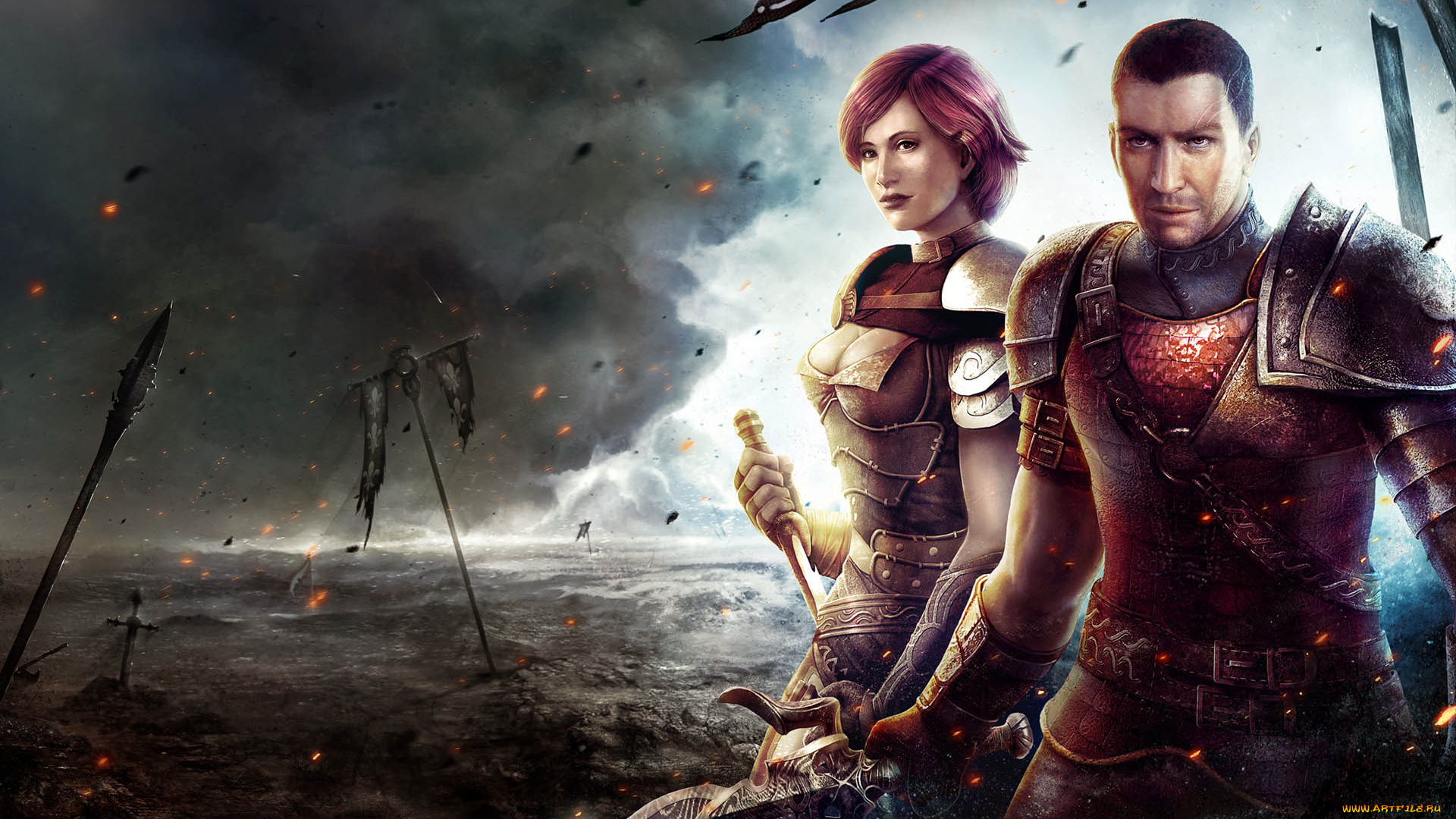 the, dark, eye, demonicon, видео, игры, воительница, воин