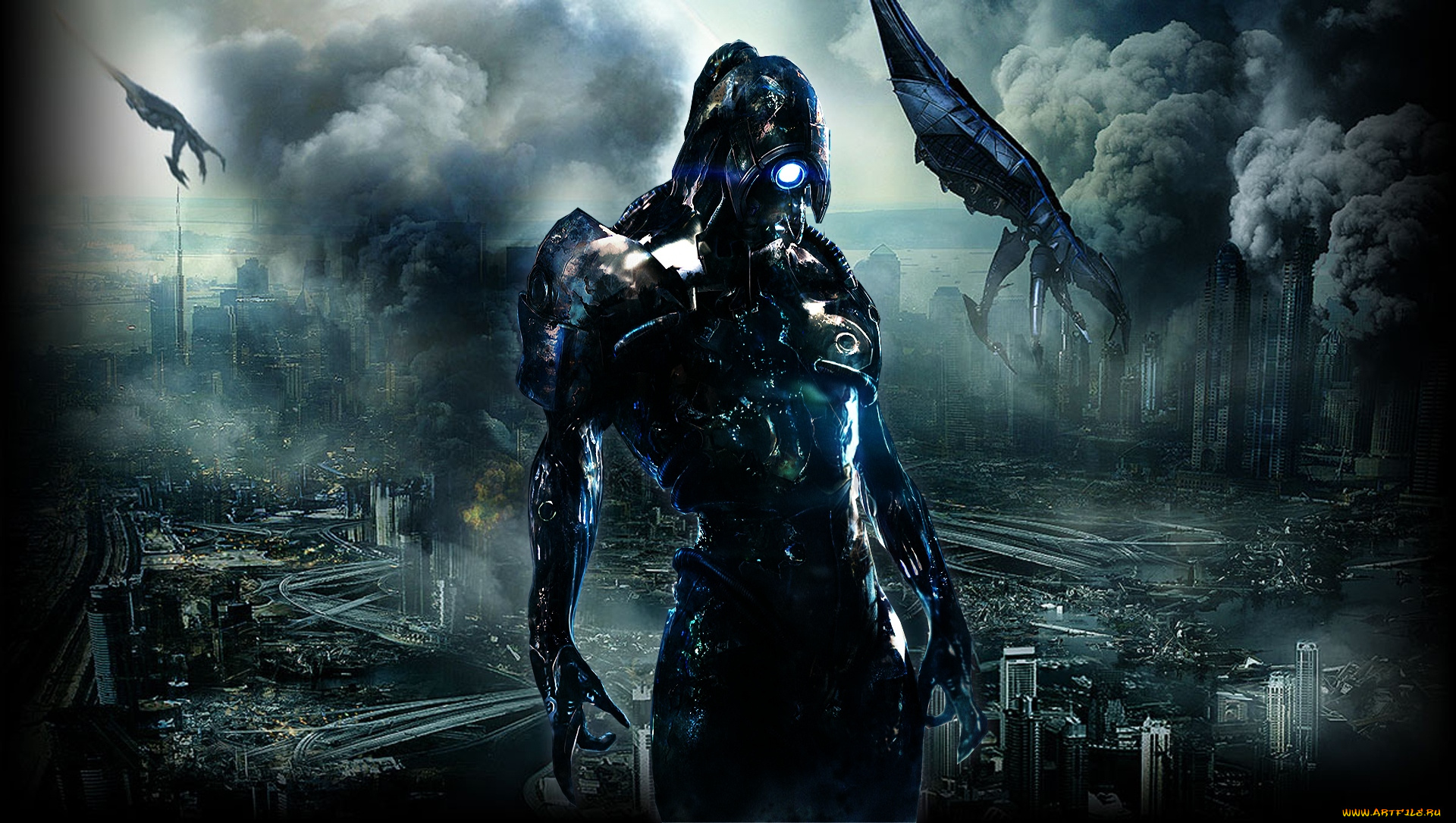 mass, effect, видео, игры, робот