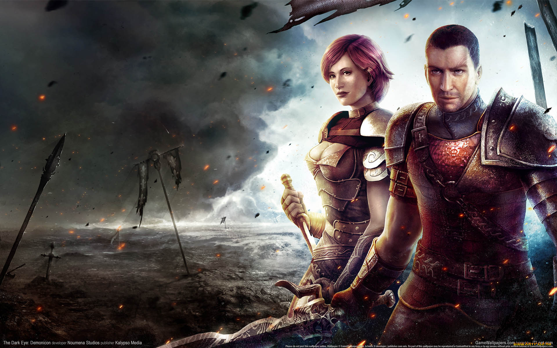 the, dark, eye, demonicon, видео, игры, воительница, воин