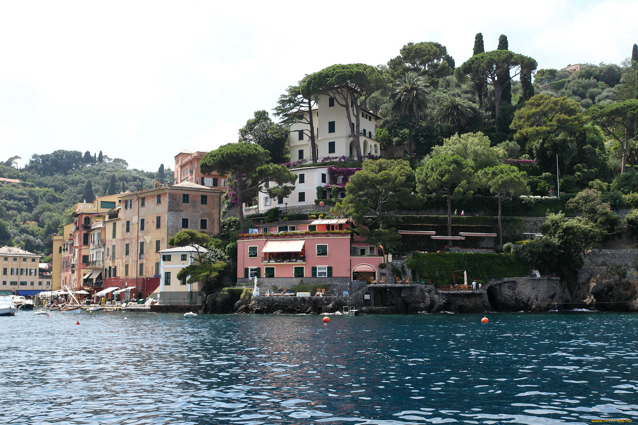 portofino, италия, города, амальфийское, лигурийское, побережье, горы, дома, море