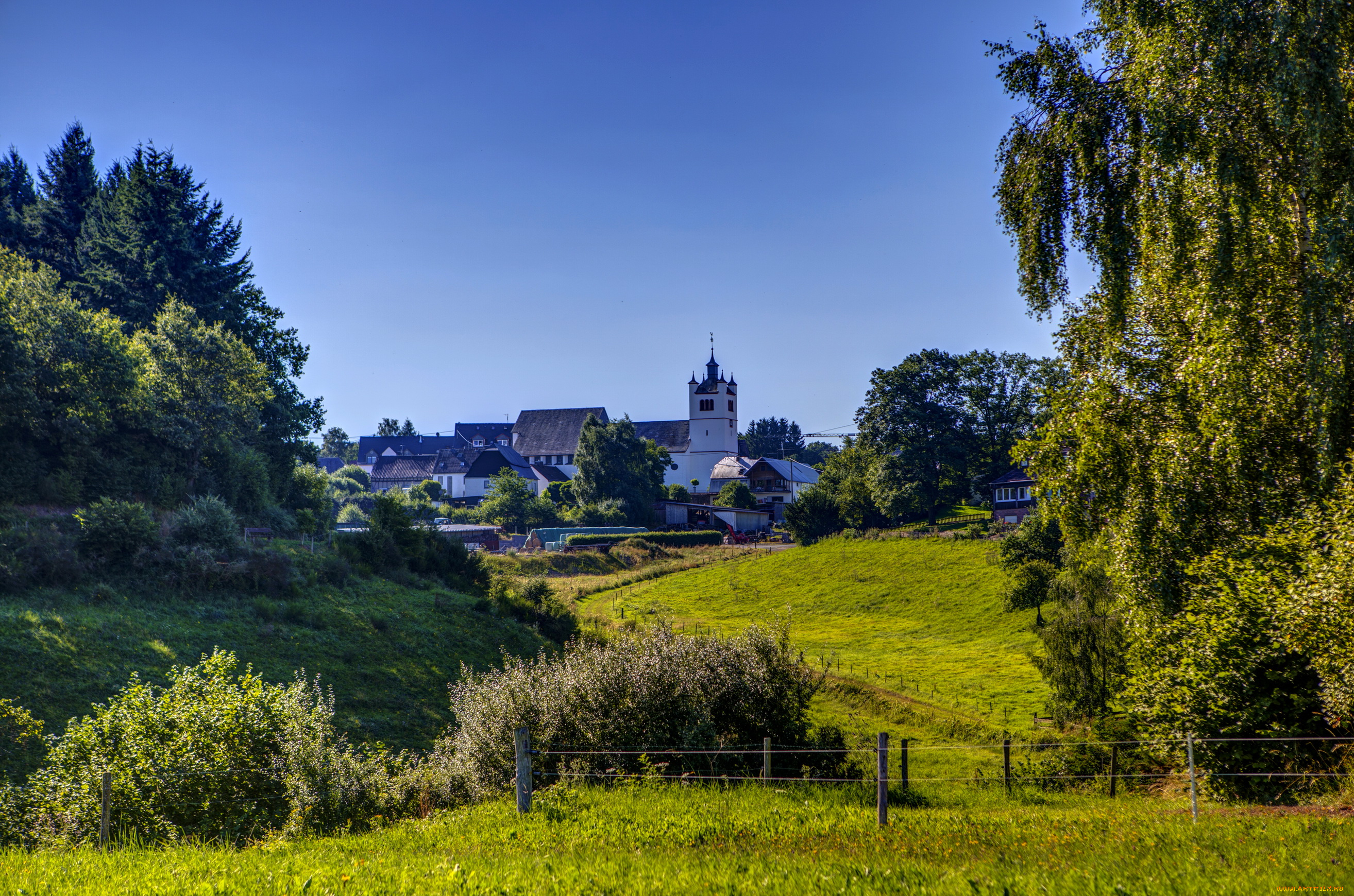 германия, лутцерат, города, пейзажи, пейзаж, дома