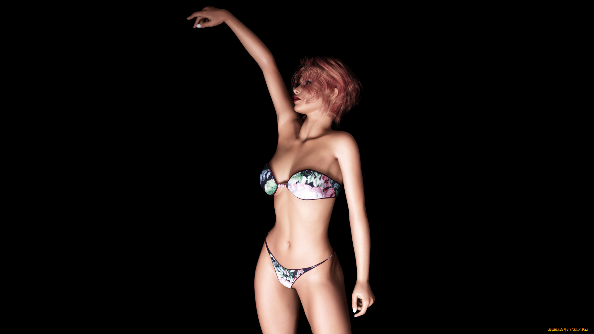 3д, графика, люди, , people, девушка, взгляд, фон