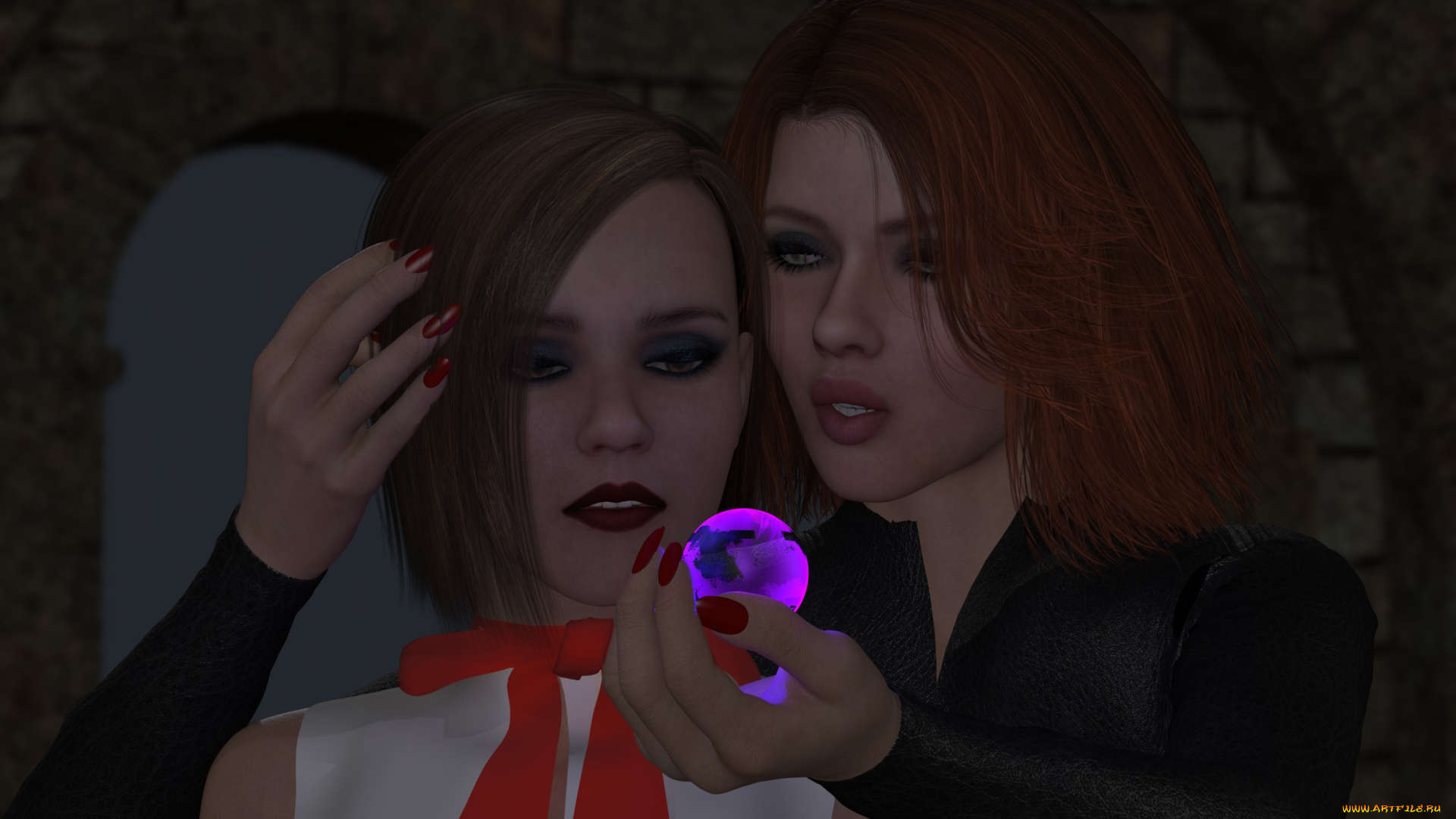 3д, графика, портрет, , portraits, девушки, взгляд