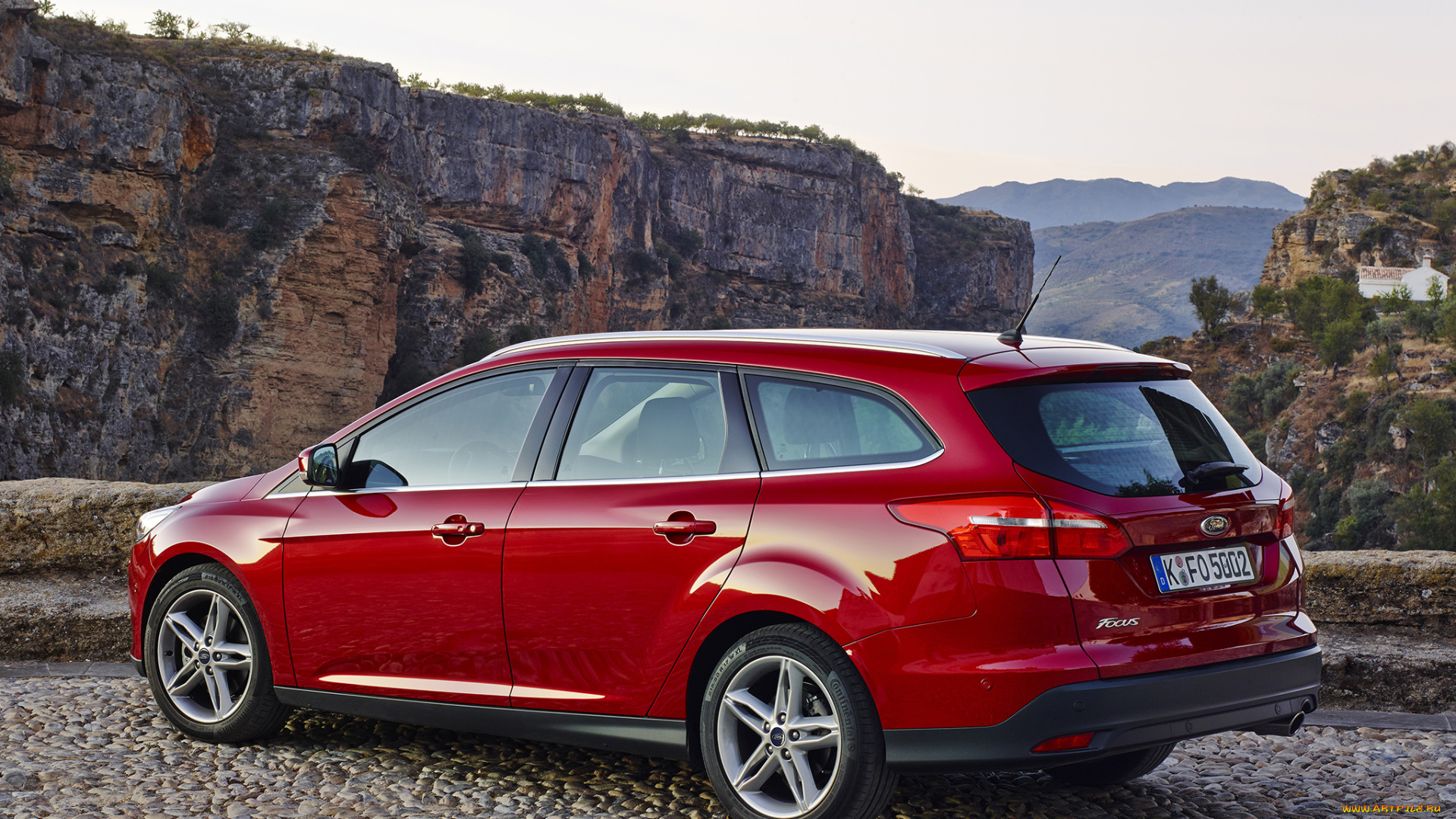автомобили, ford, красный, 2014г, turnier, focus