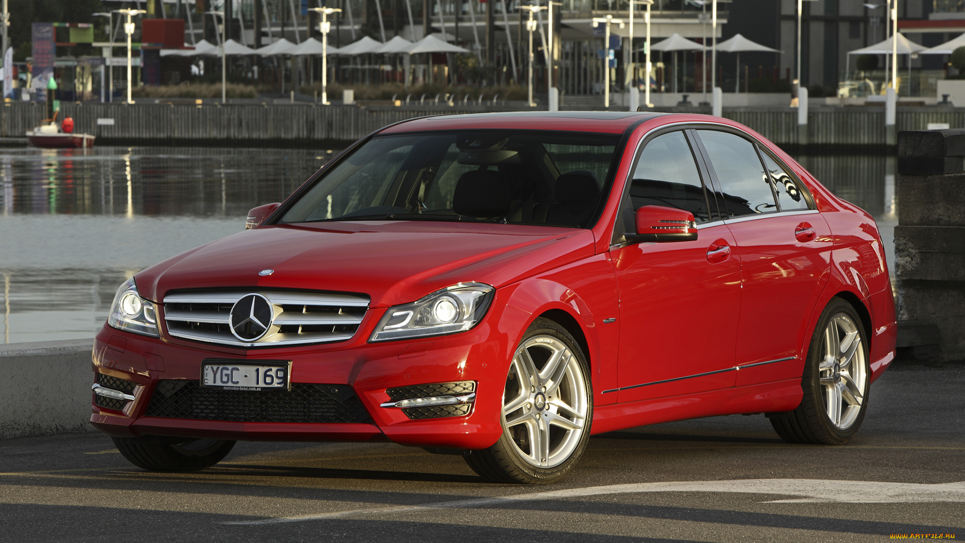 автомобили, mercedes-benz, amg, c, 250, красный, w204, au-spec, package, sports