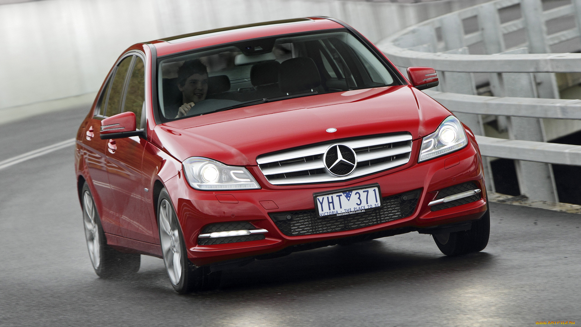 автомобили, mercedes-benz, красный, w204, au-spec, c, 200