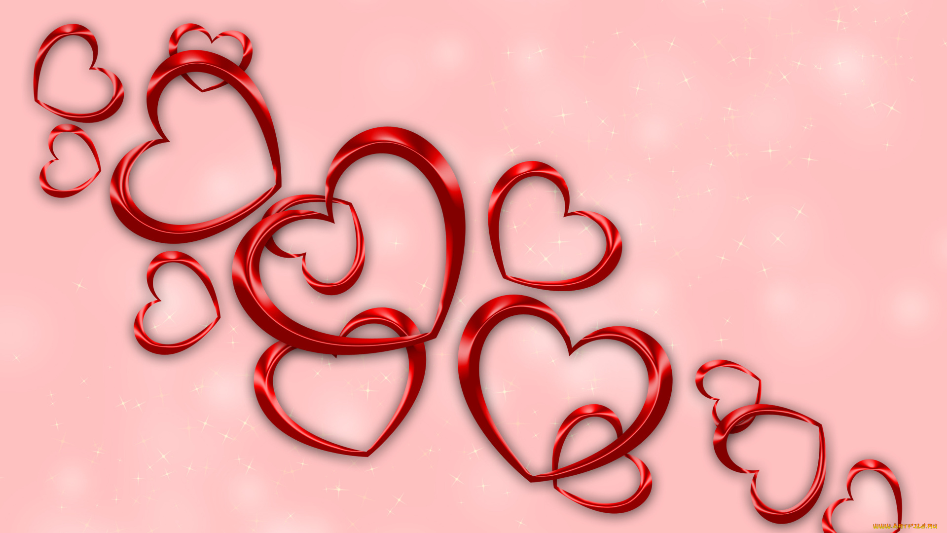 праздничные, день, святого, валентина, , сердечки, , любовь, розовый