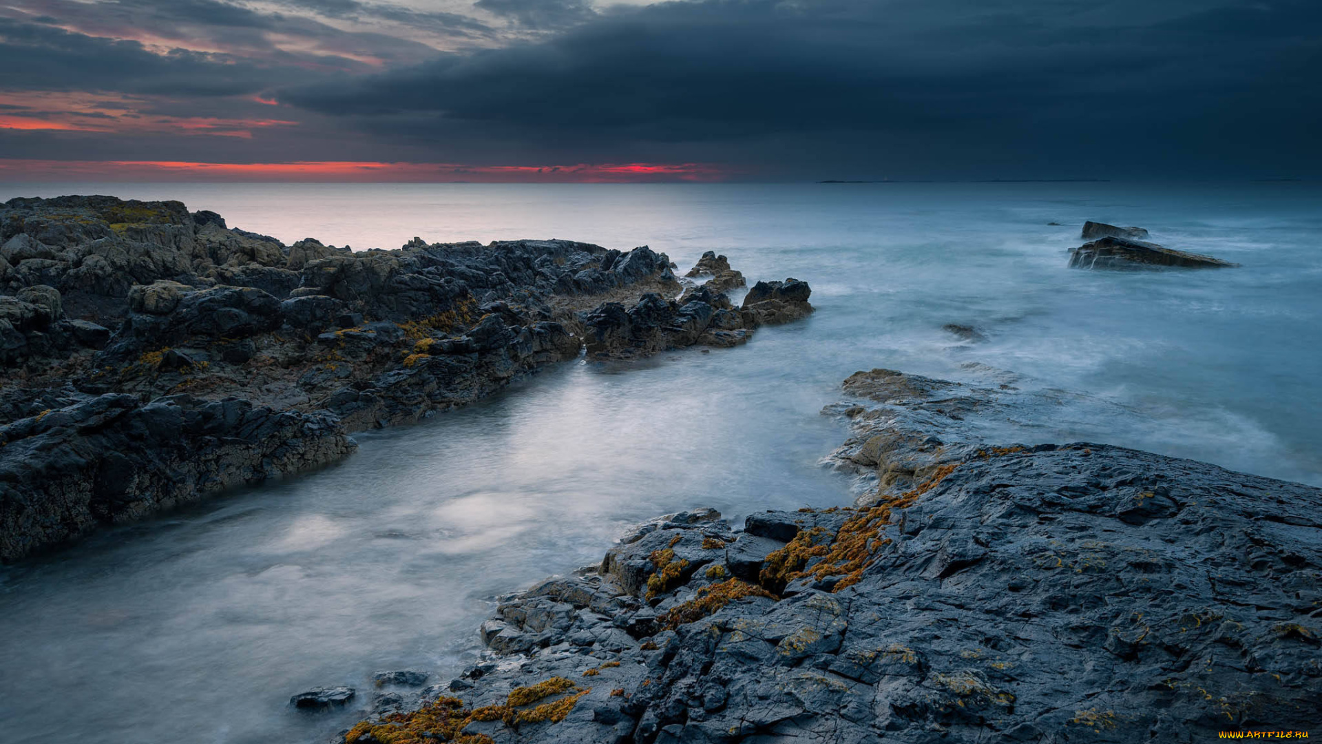 природа, побережье, море, небо, берег